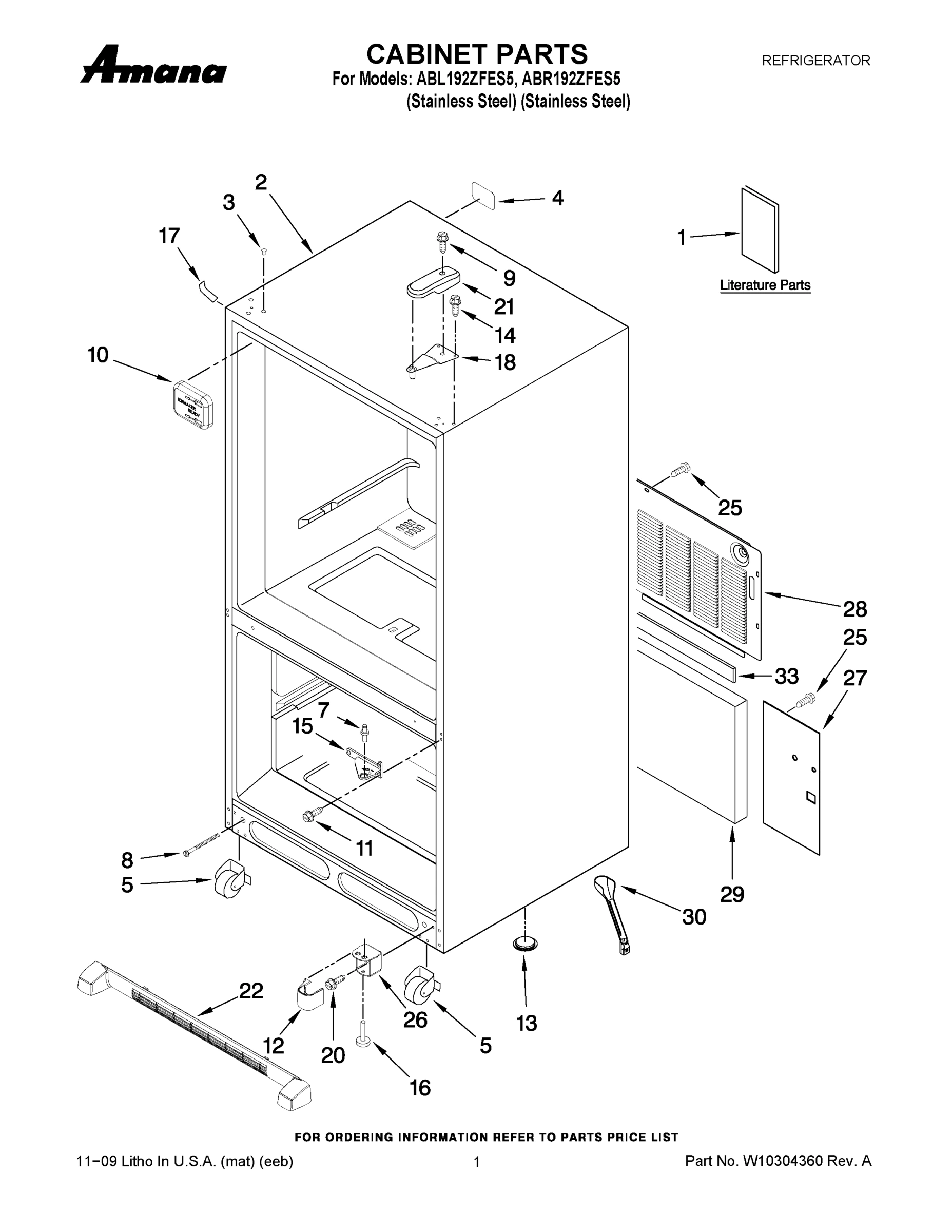 01 - CABINET PARTS
