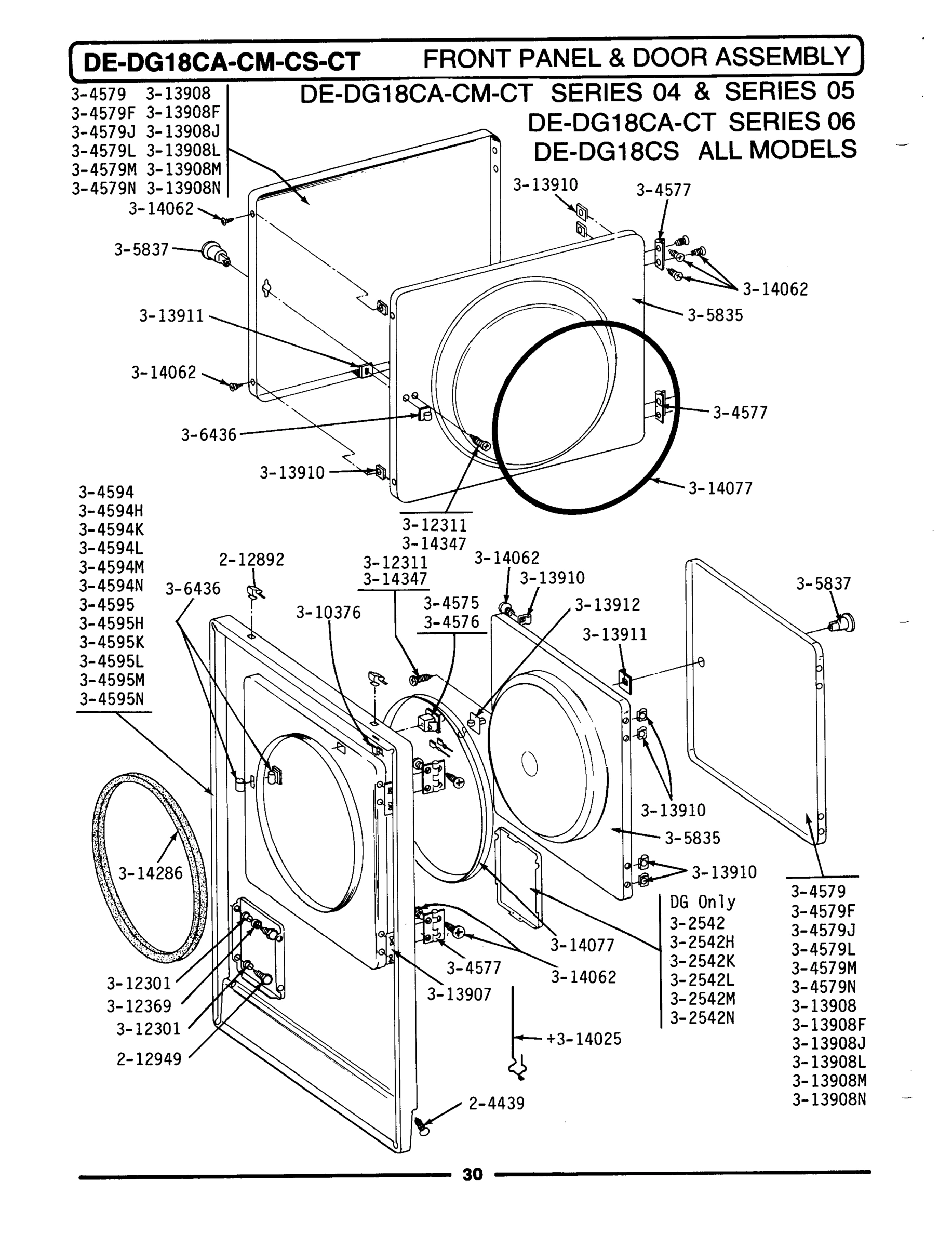 10 - FRONT PANEL & DOOR ASSY (SERIES 04)