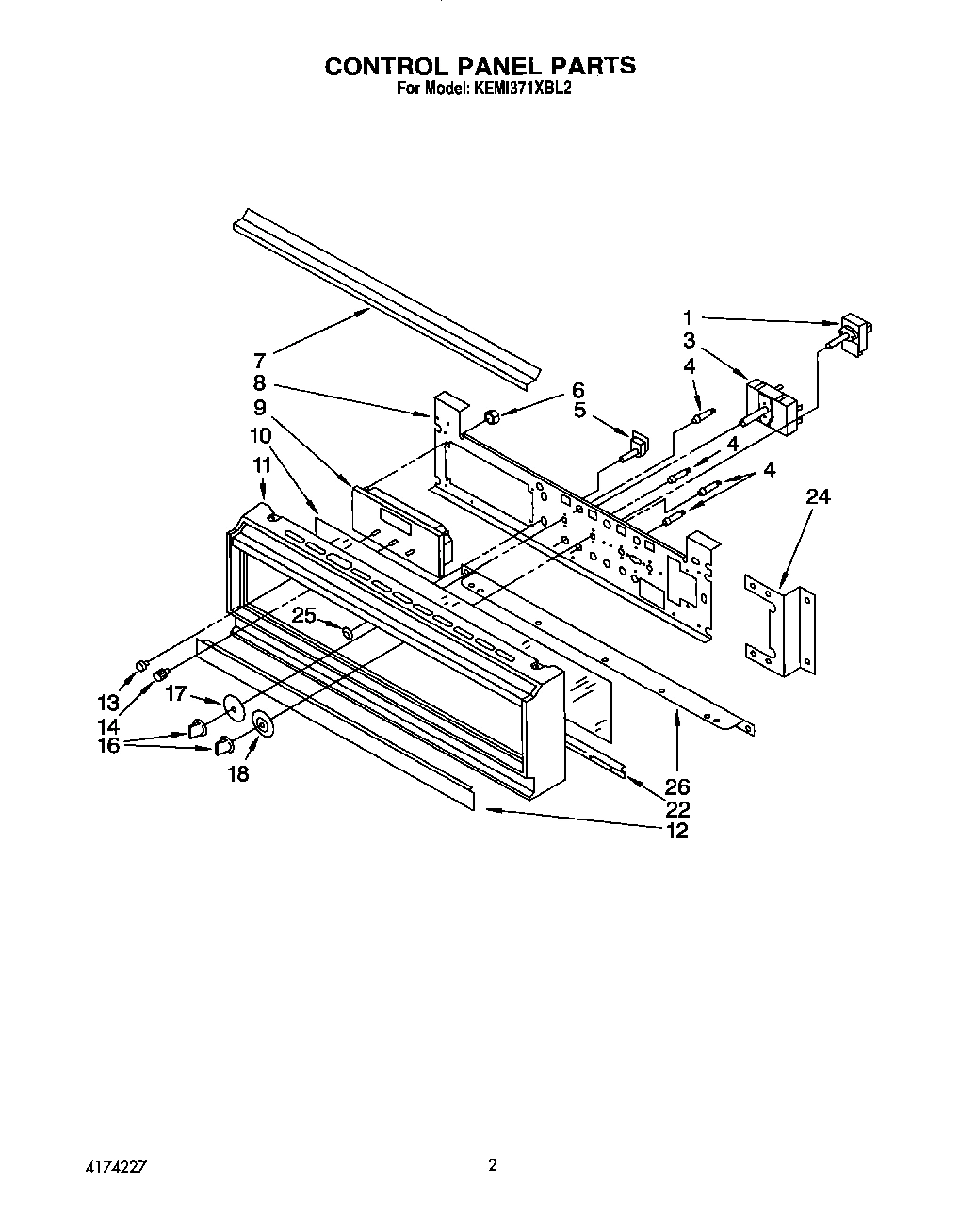 02 - CONTROL PANEL, LIT/OPTIONAL
