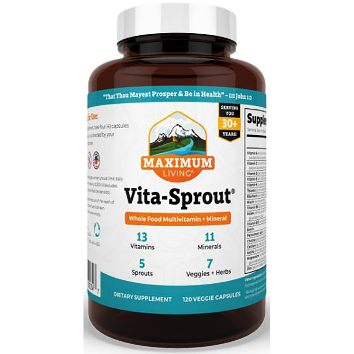 Maximum Living Vita-Sprout Vitamin | 120 Veg Caps