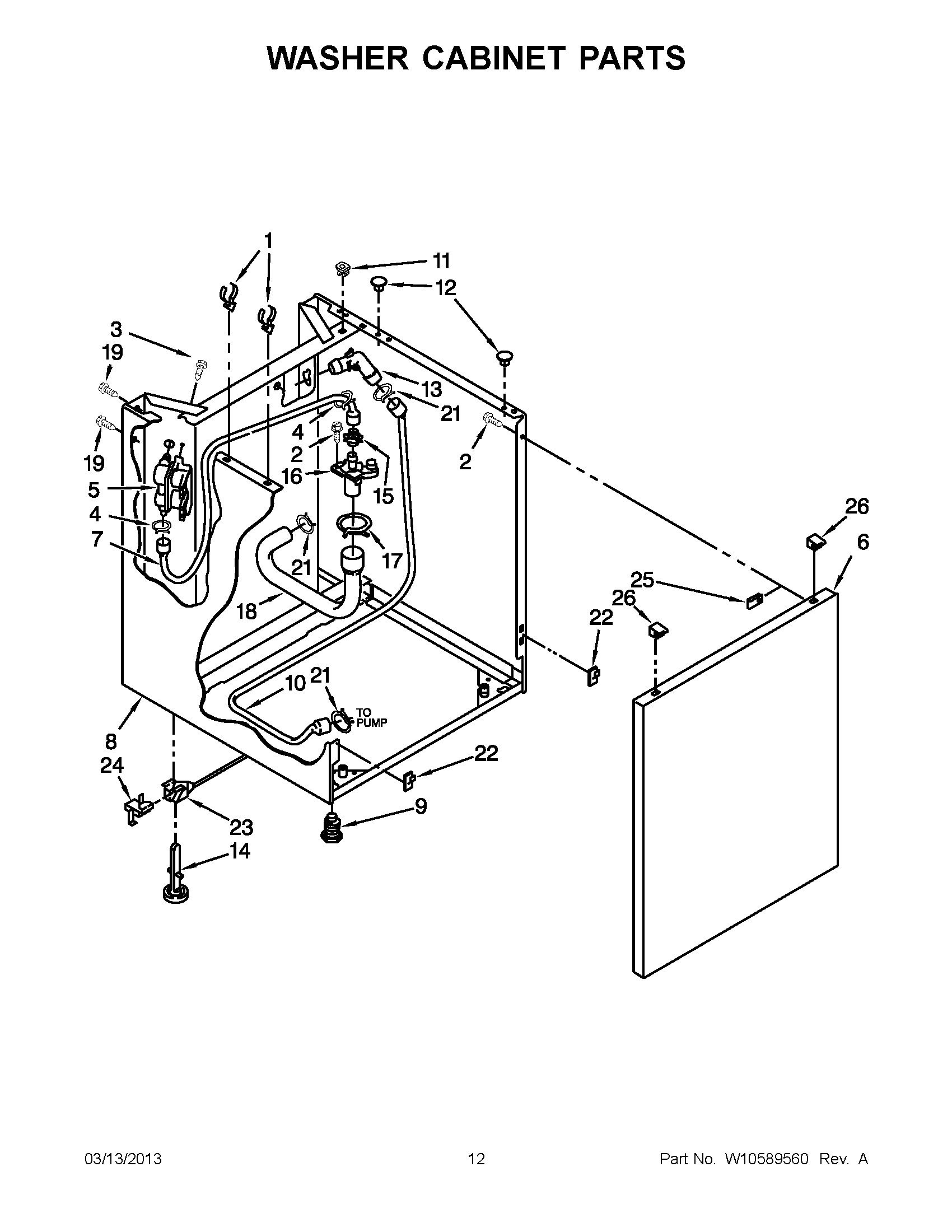 06 - WASHER CABINET PARTS