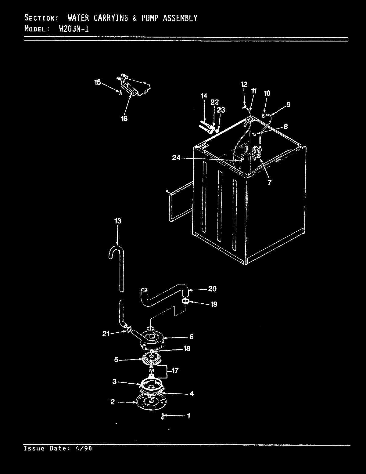 15 - WATER CARRYING & PUMP ASSY. (REV. A-D)