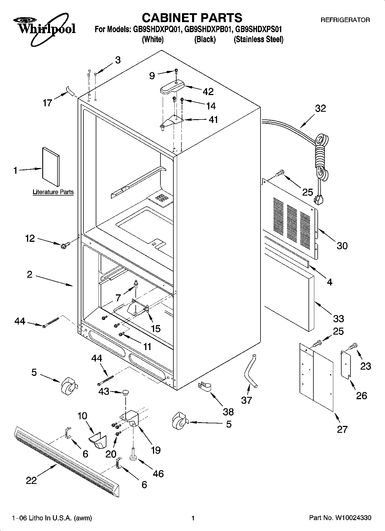 01 - CABINET PARTS