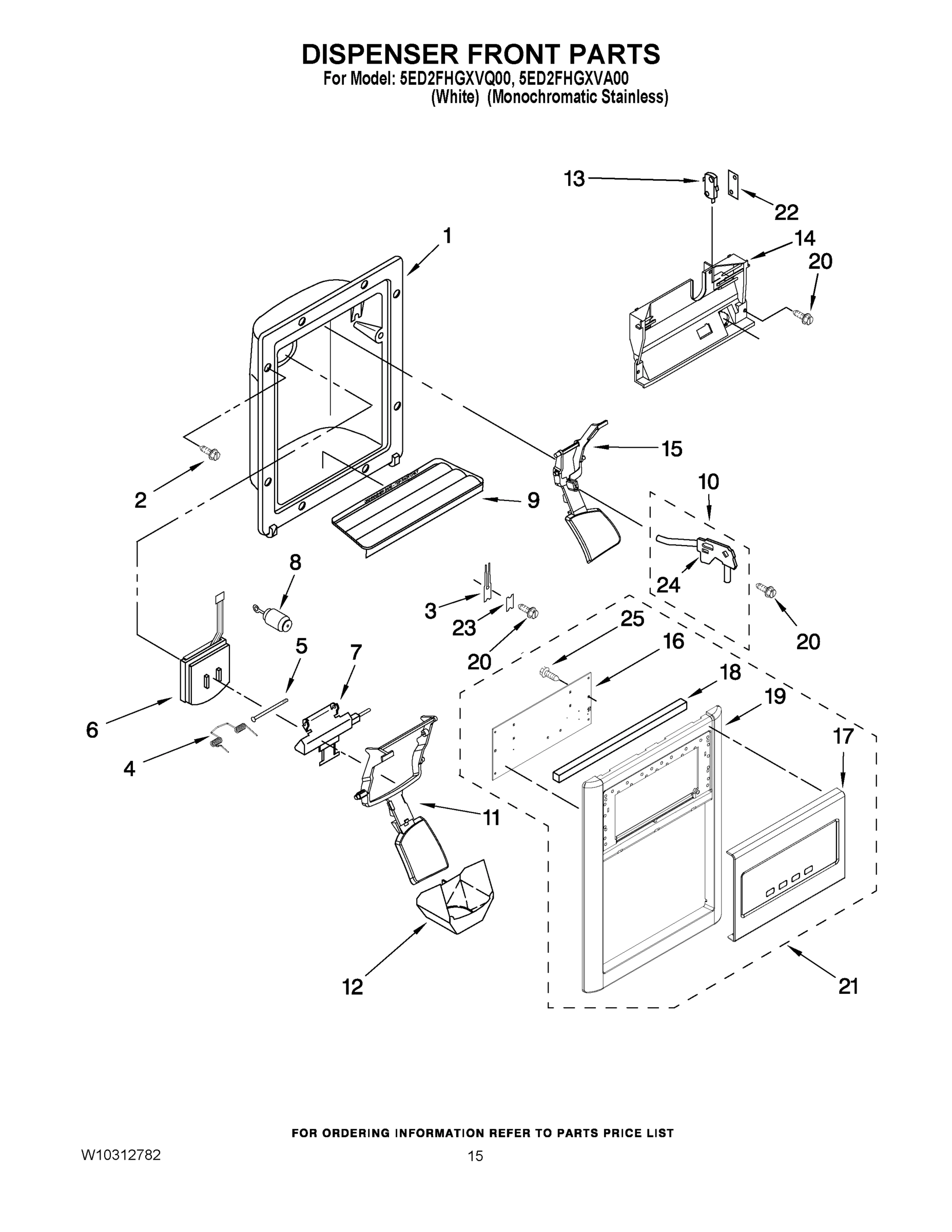 10 - DISPENSER FRONT PARTS