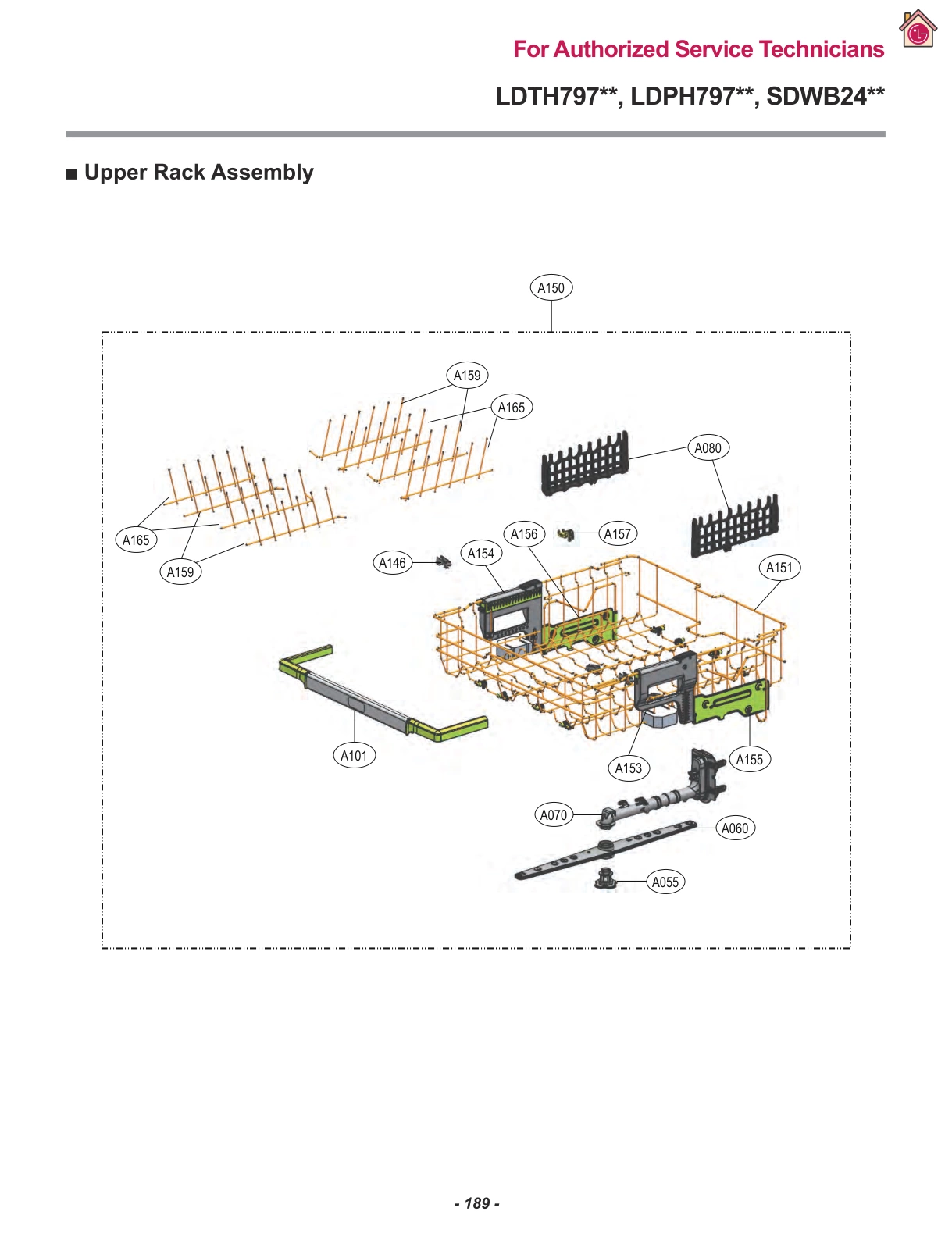 UPPER RACK ASSEMBLY
