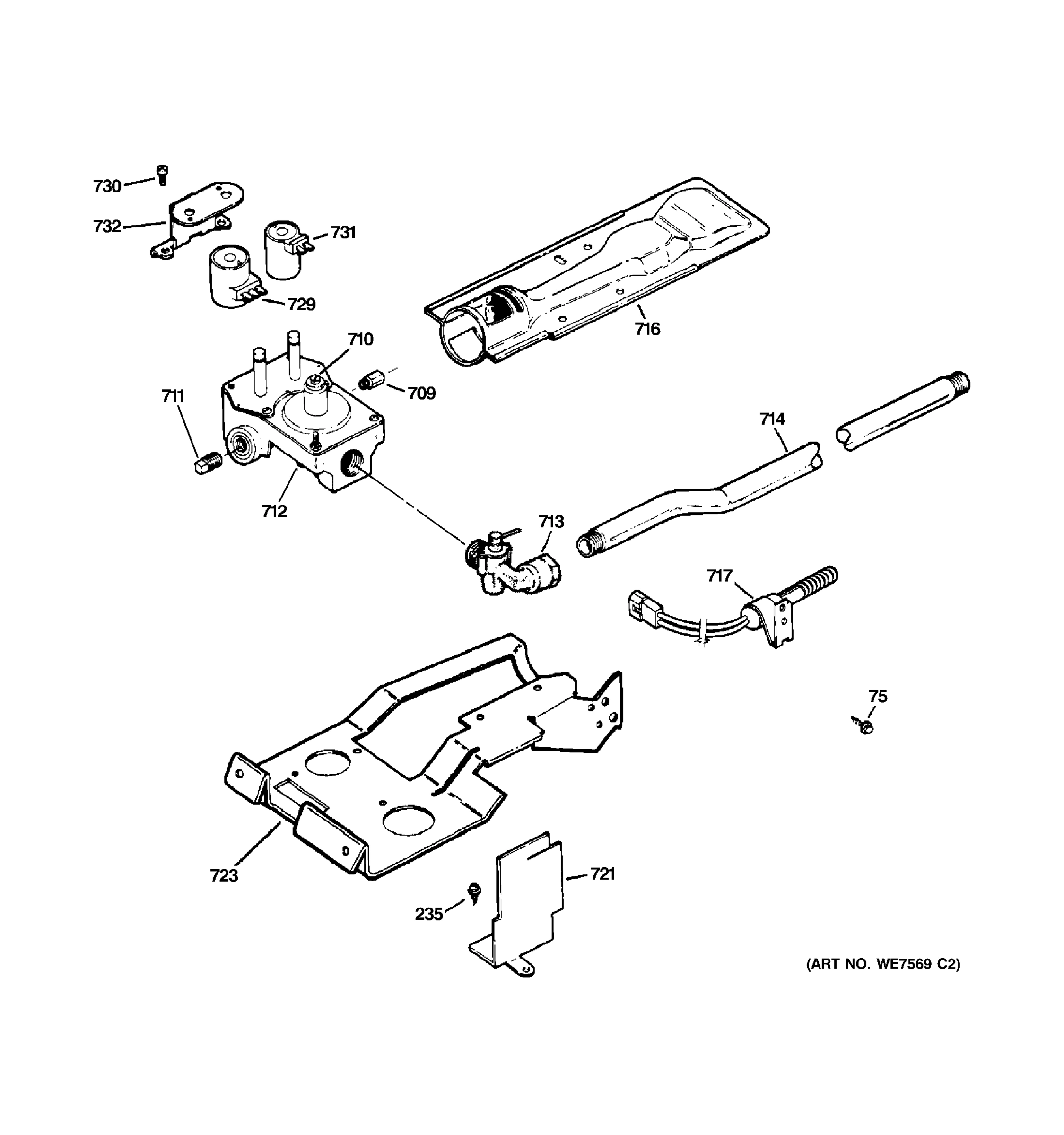 GAS VALVE & BURNER ASSEMBLY