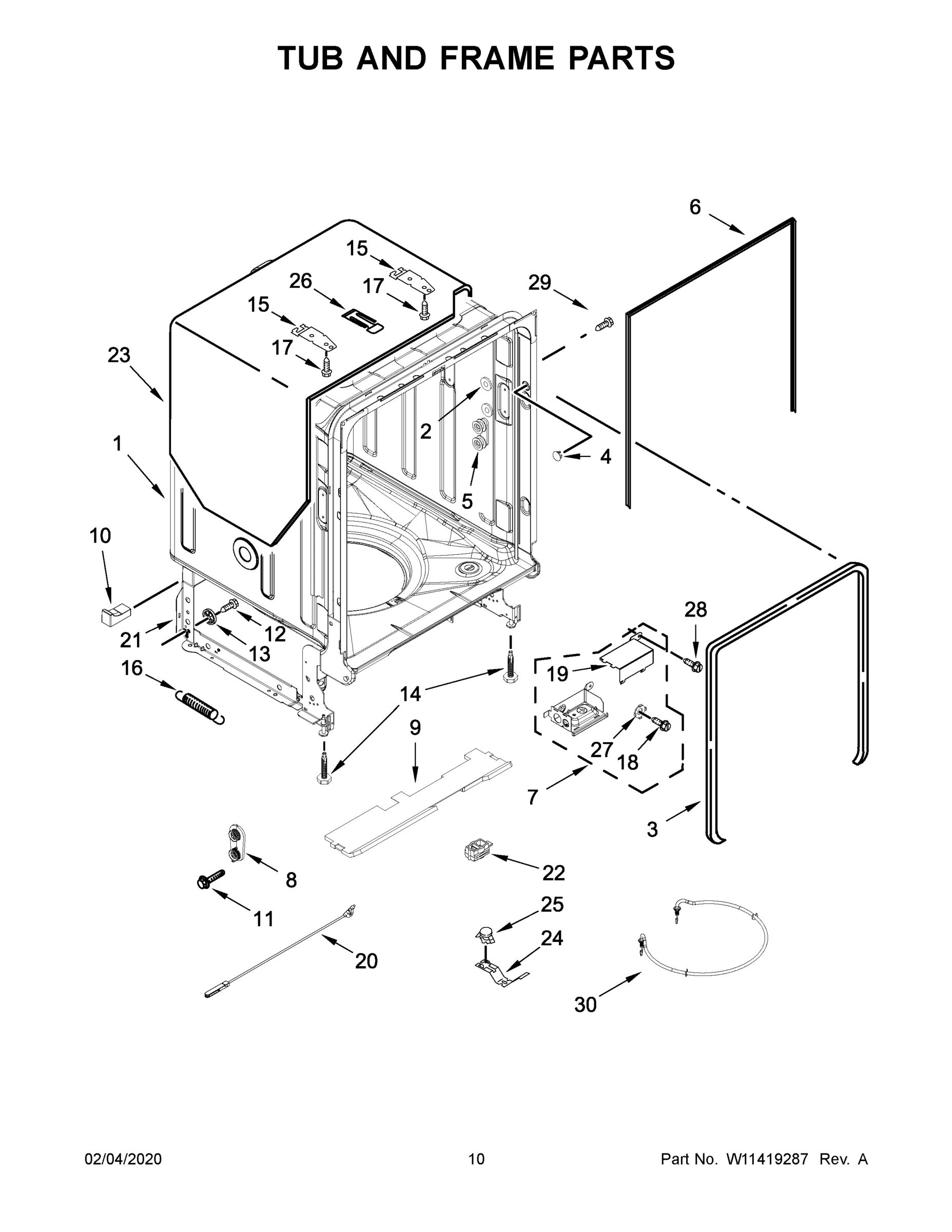 06 - TUB AND FRAME PARTS