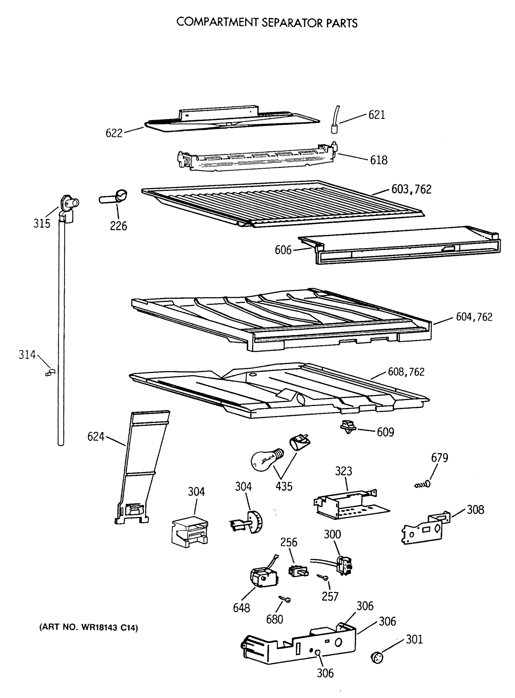 COMPARTMENT SEPARATOR PARTS