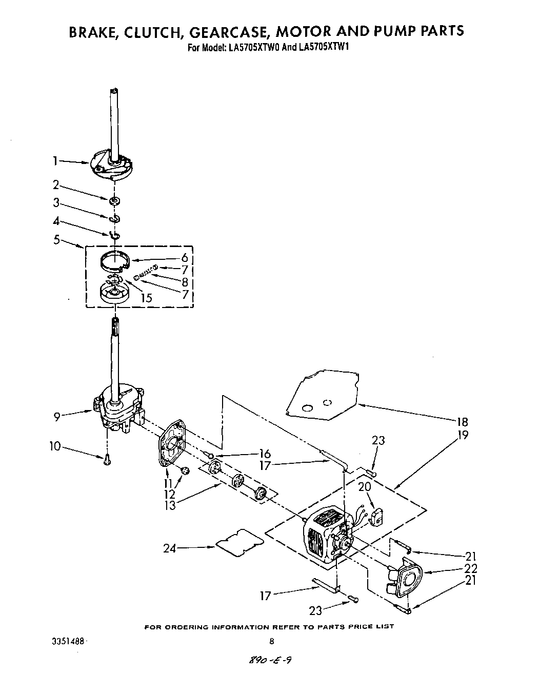 06 - BRAKE, CLUTCH, GEARCASE, MOTOR AND PUMP