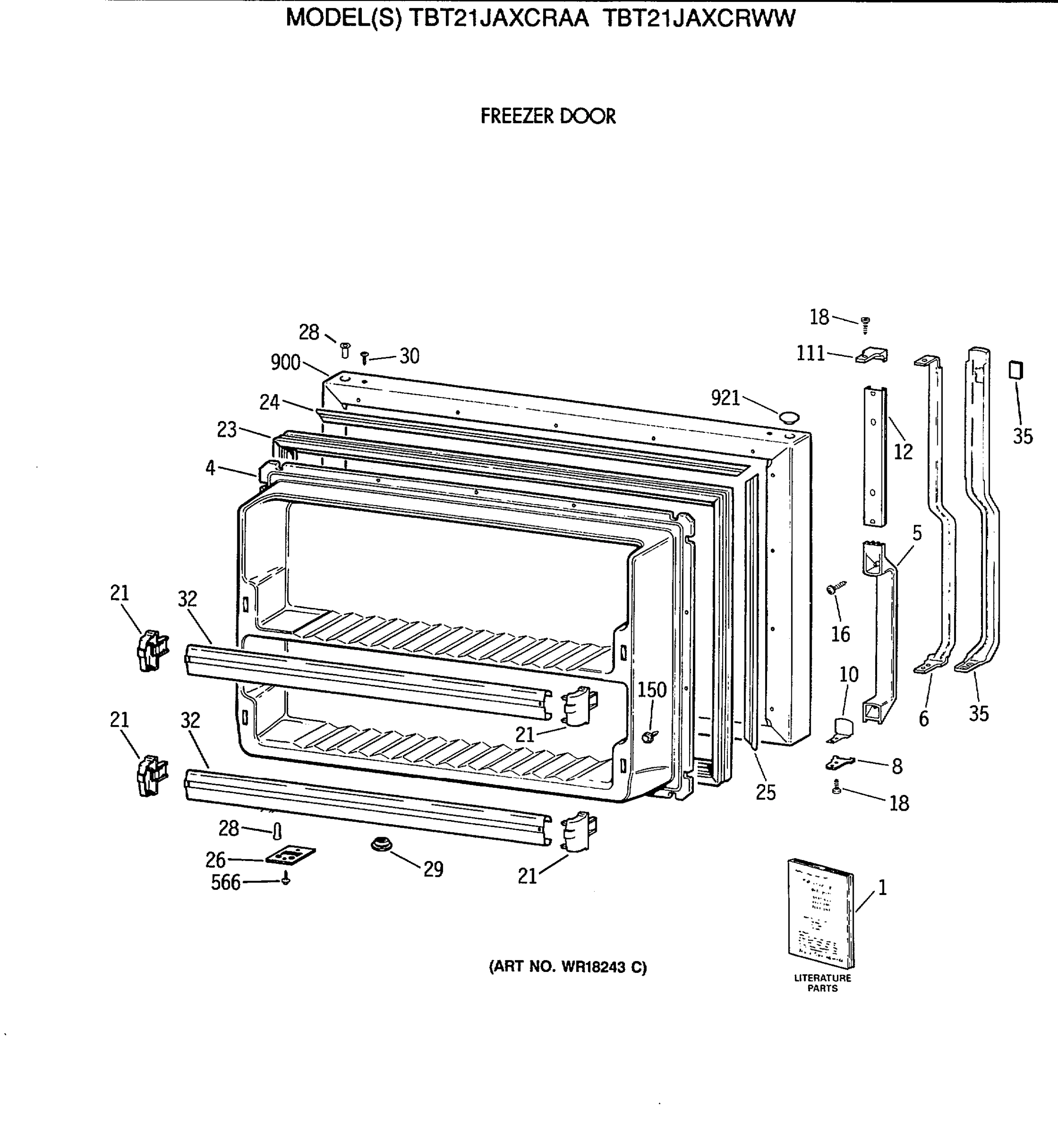 FREEZER DOOR
