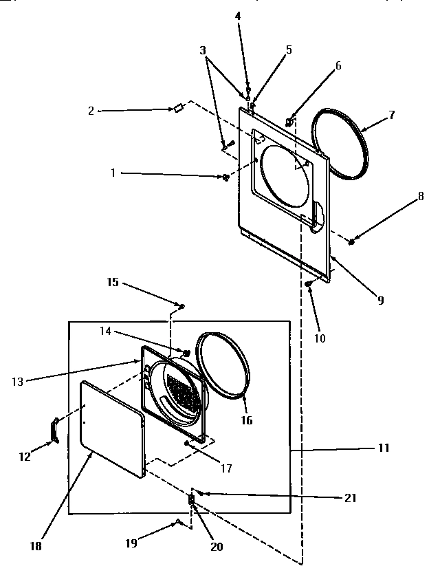 06 - LOADING DOOR, FRONT PANEL AND SEALS