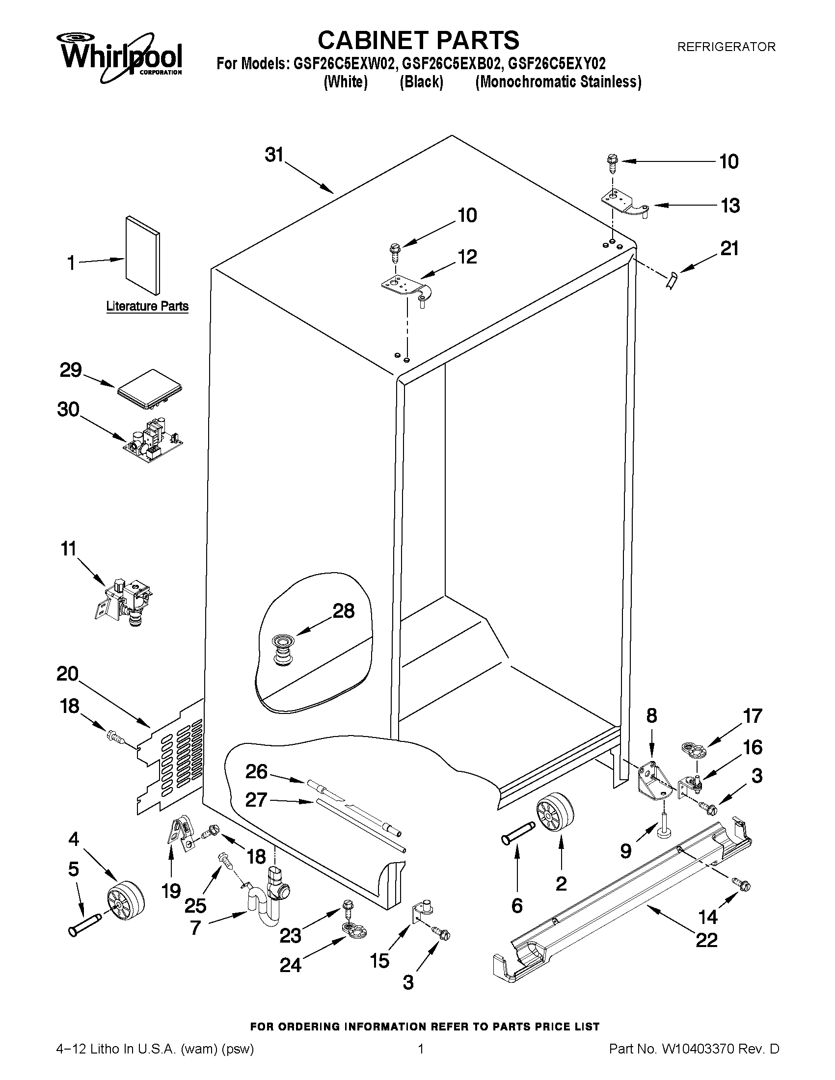 01 - CABINET PARTS