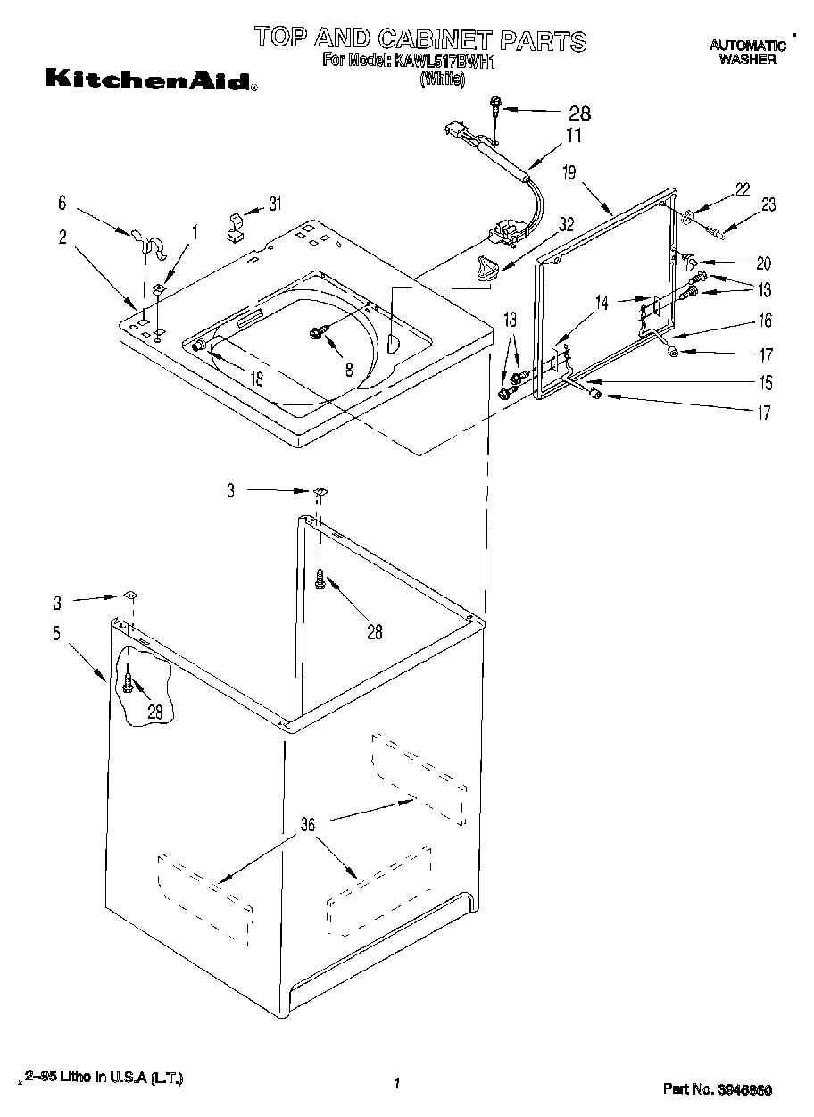 01 - TOP AND CABINET, LIT/OPTIONAL