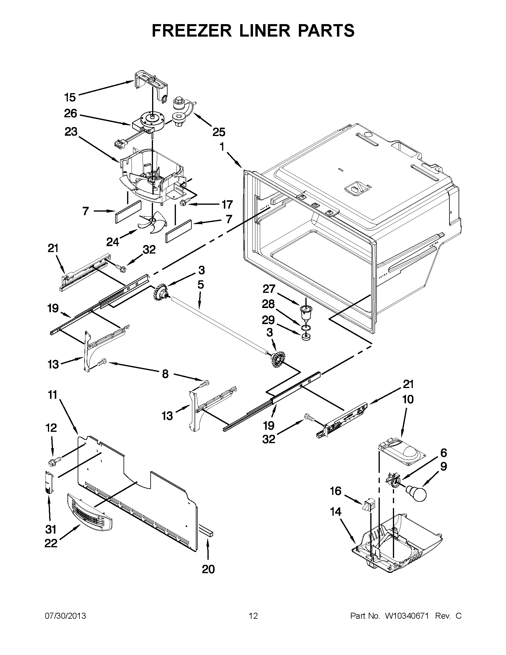 06 - FREEZER LINER PARTS