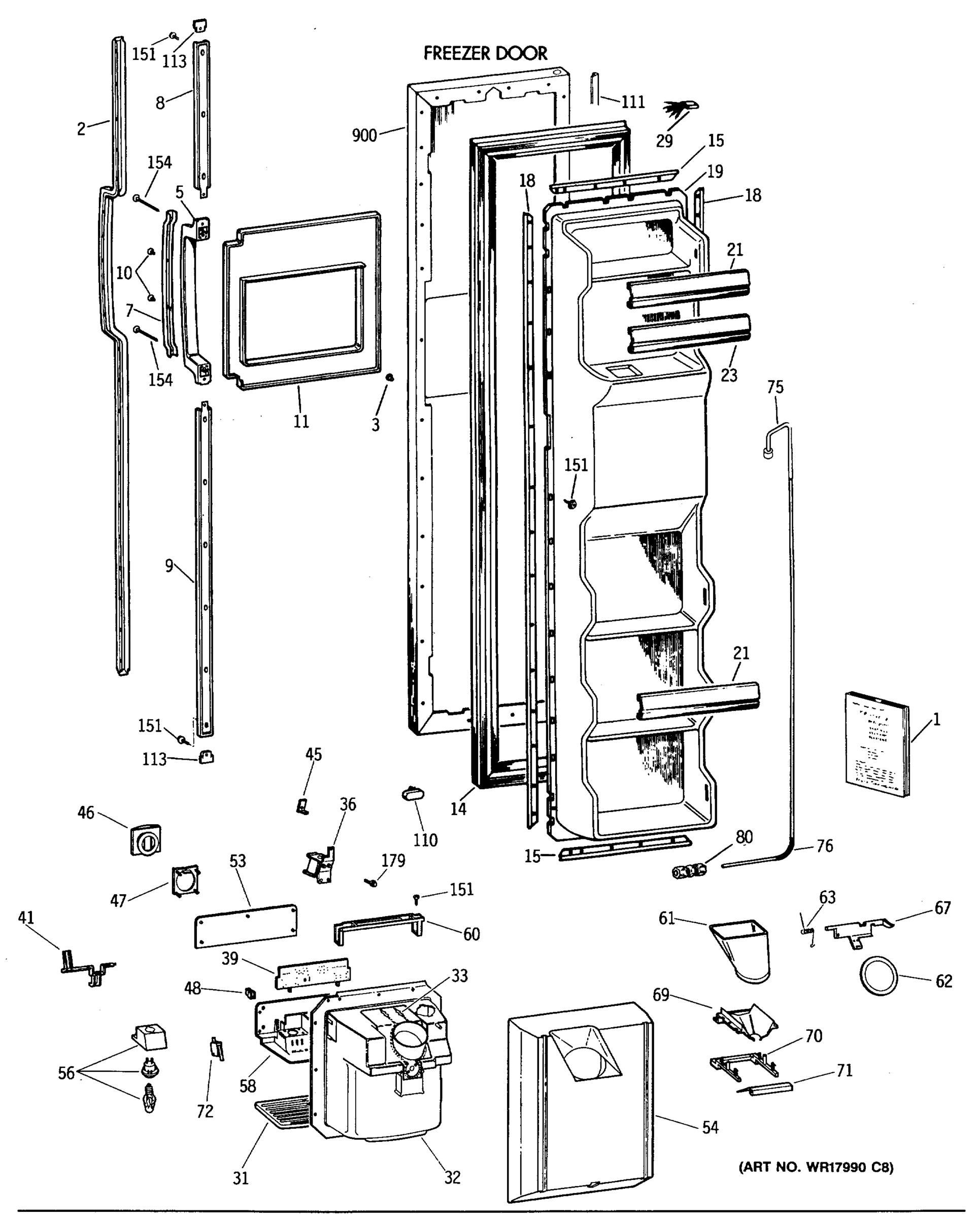 FREEZER DOOR