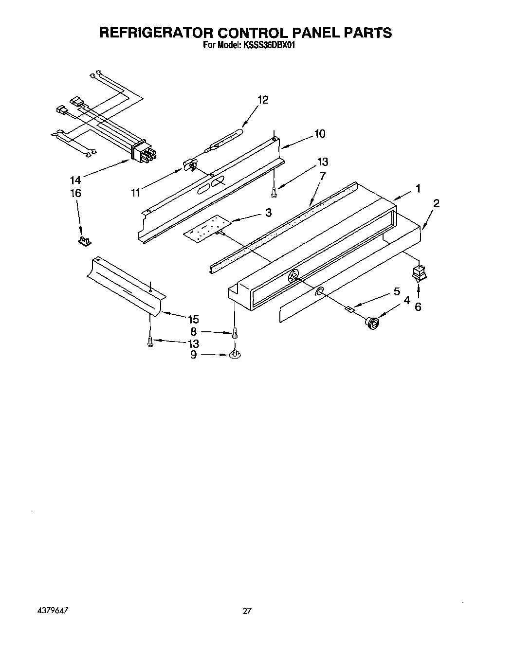 17 - REFRIGERATOR CONTROL PANEL