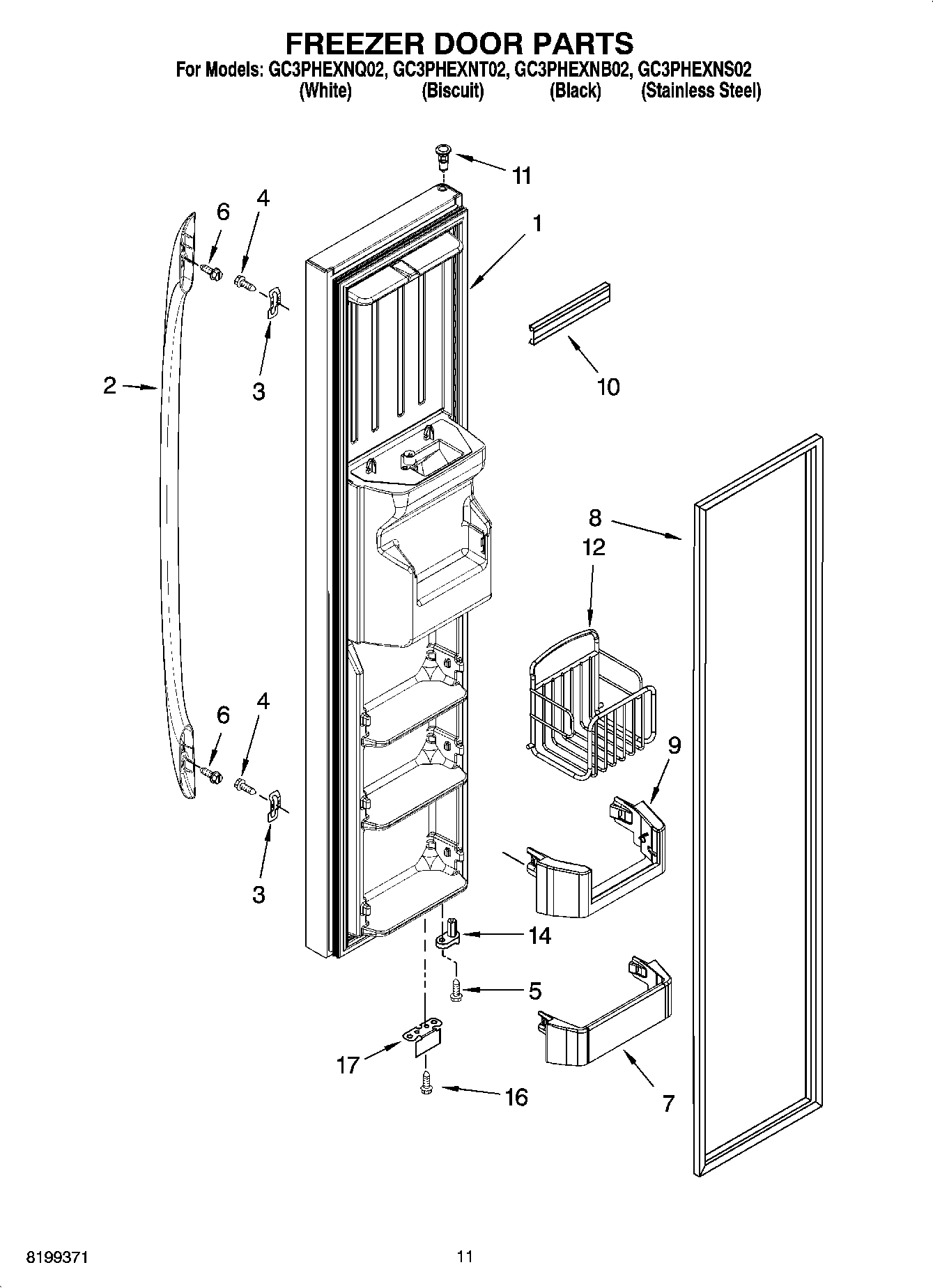 07 - FREEZER DOOR PARTS