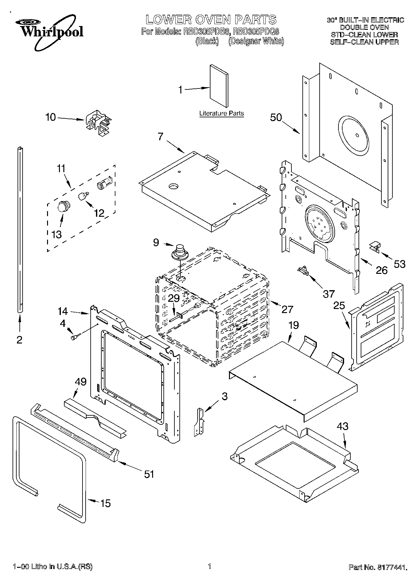 01 - LOWER OVEN, LITERATURE
