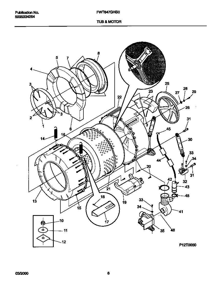 04 - P12T0050 WSHR TUB,MOTOR