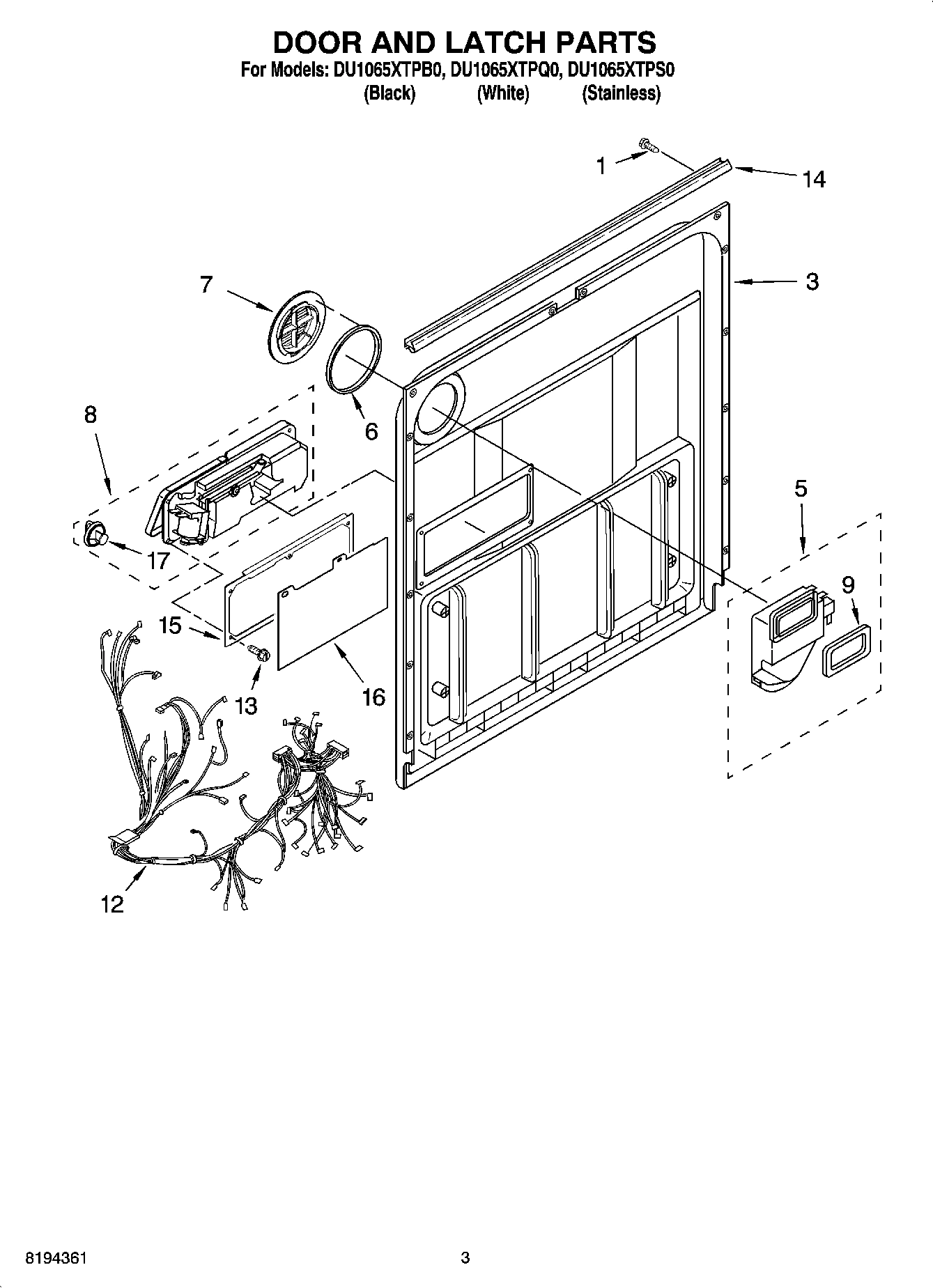 03 - DOOR AND LATCH PARTS