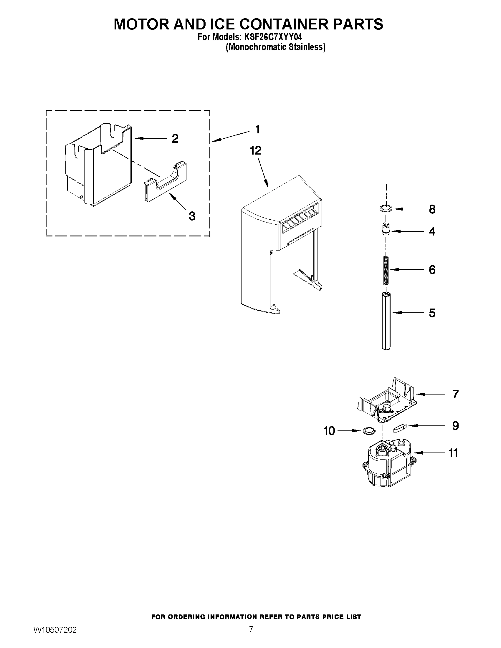05 - MOTOR AND ICE CONTAINER PARTS