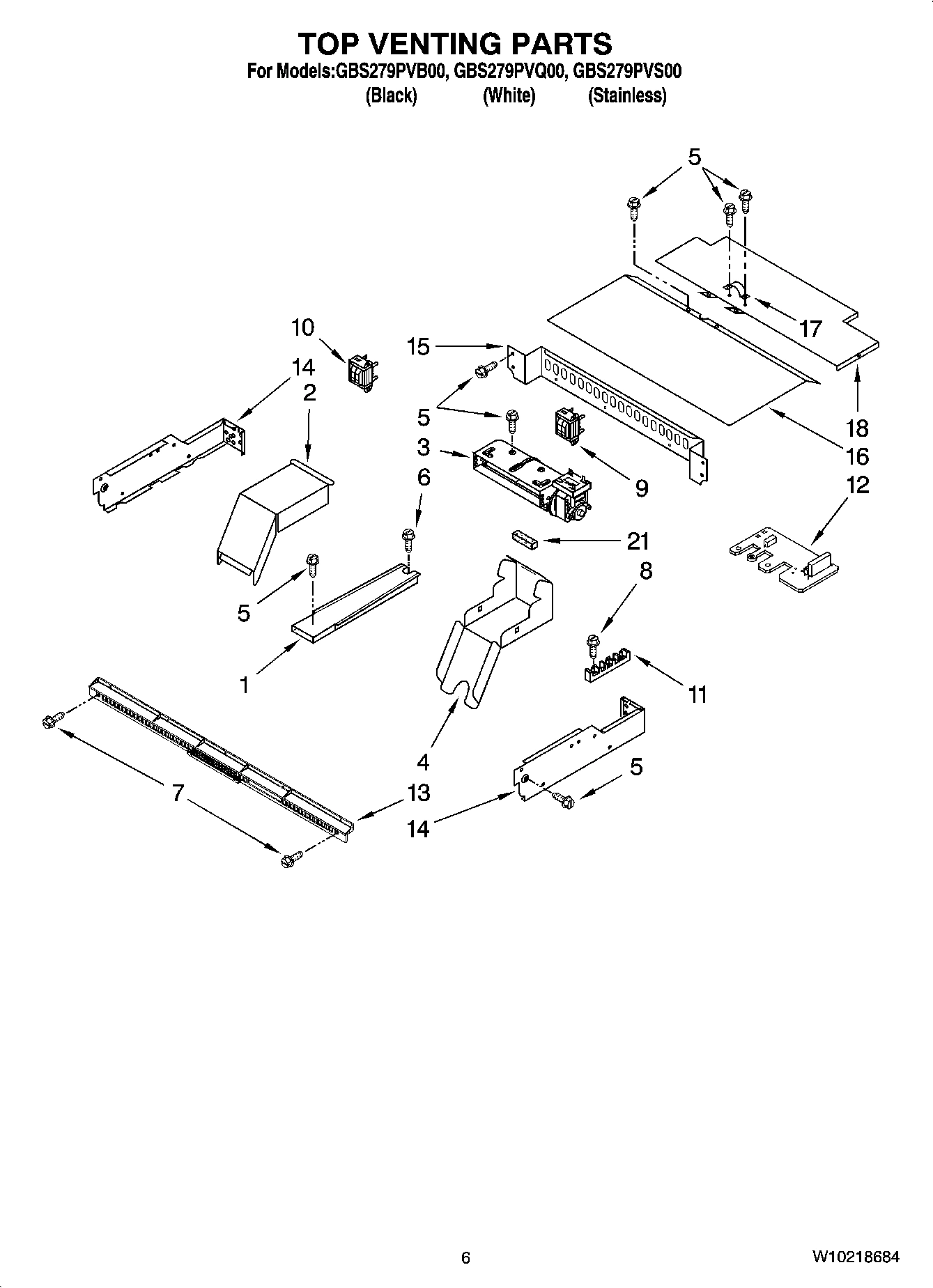 05 - TOP VENTING PARTS, OPTIONAL PARTS