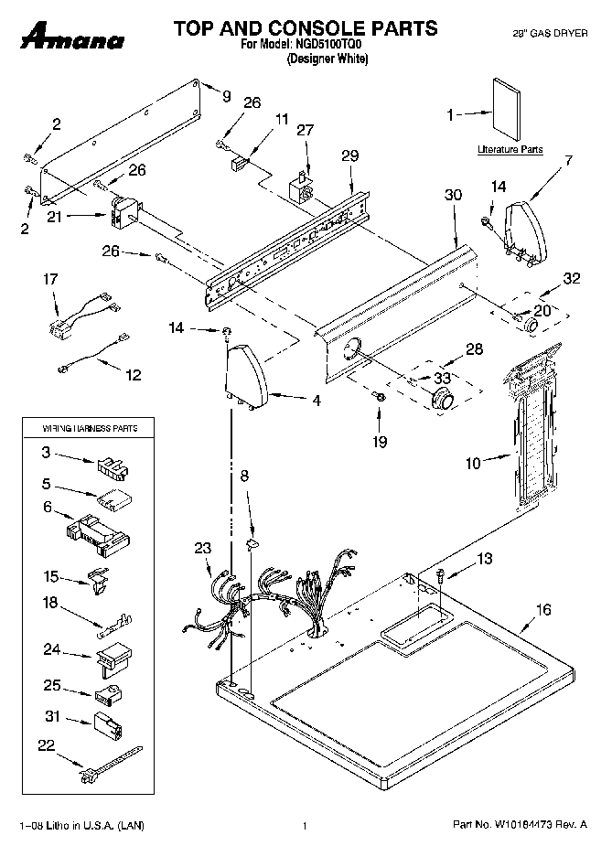 01 - TOP AND CONSOLE PARTS