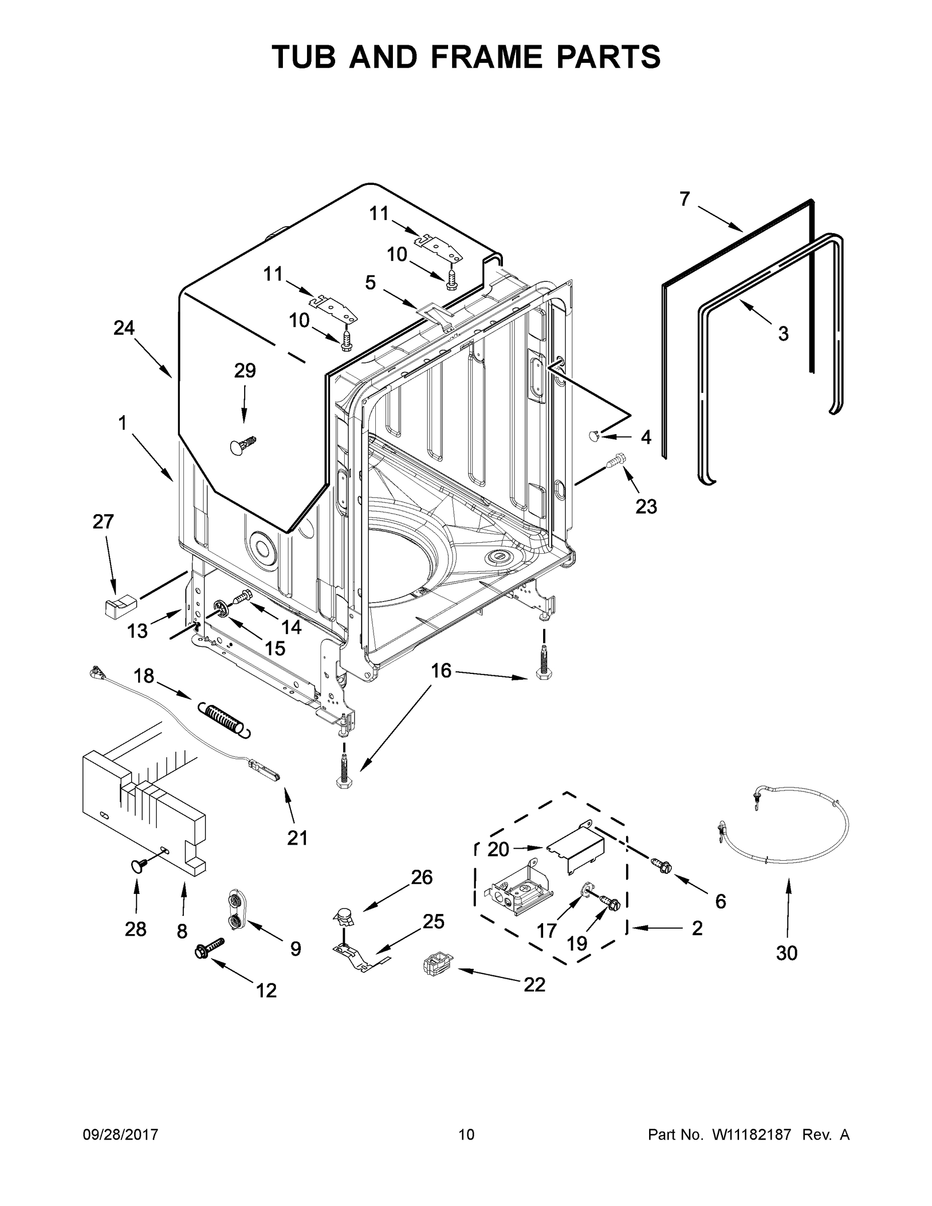 06 - TUB AND FRAME PARTS