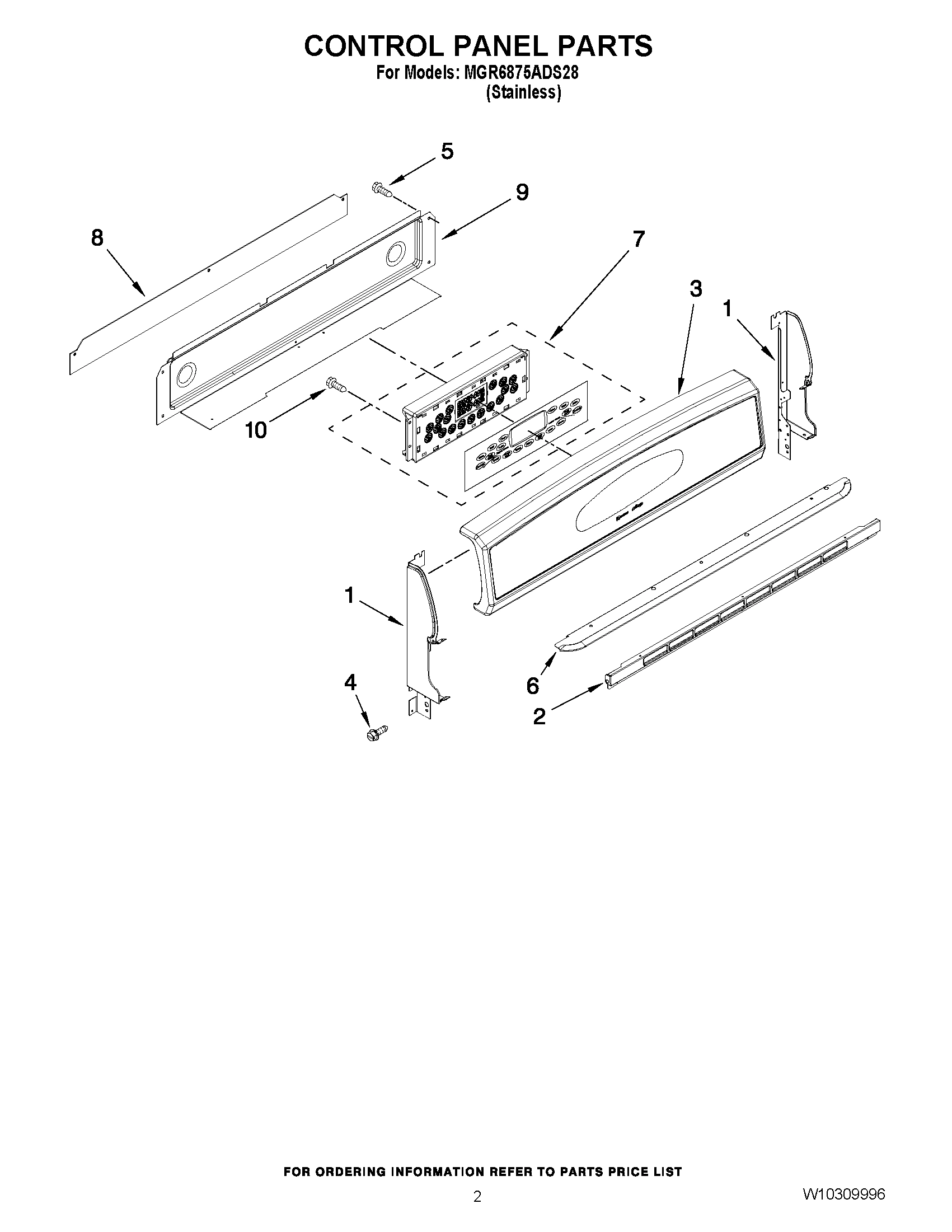 02 - CONTROL PANEL PARTS