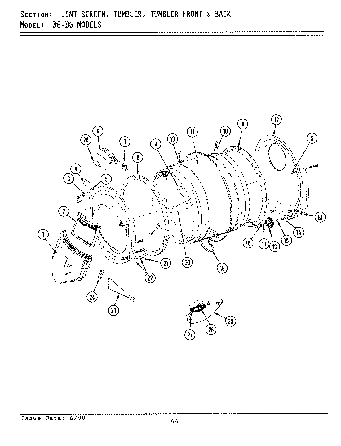 07 - LINT SCREEN, TUMBLER (FRONT & BACK)