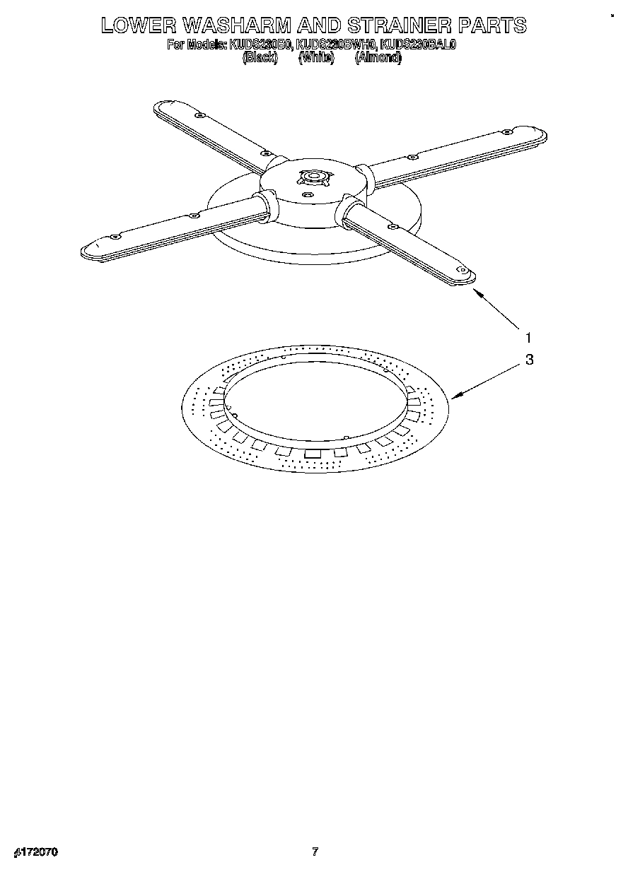 05 - LOWER WASHARM AND STRAINER