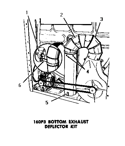 04 - 160P3 BOTTOM EXHAUST DEFLECTOR KIT