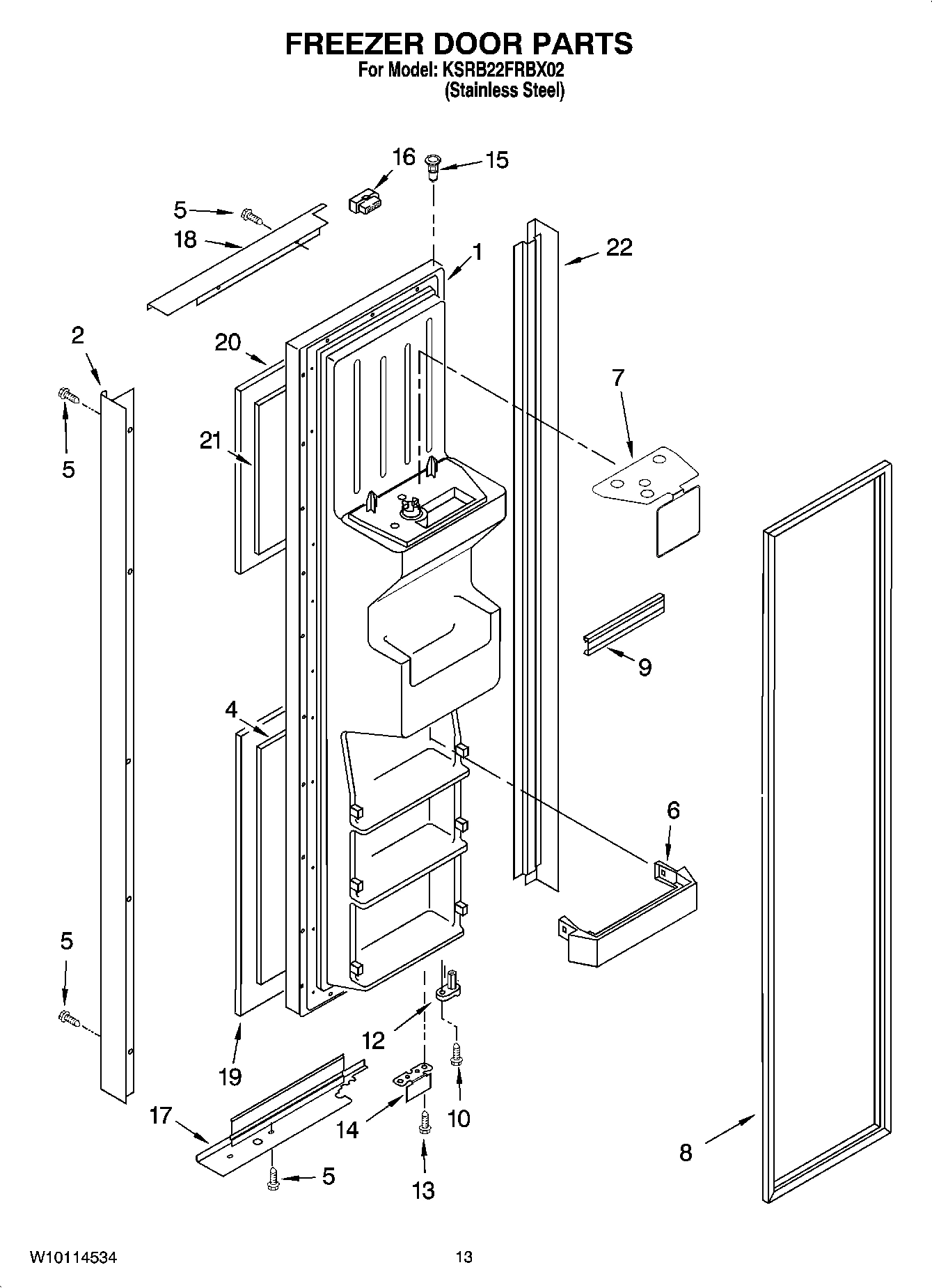 08 - FREEZER DOOR PARTS