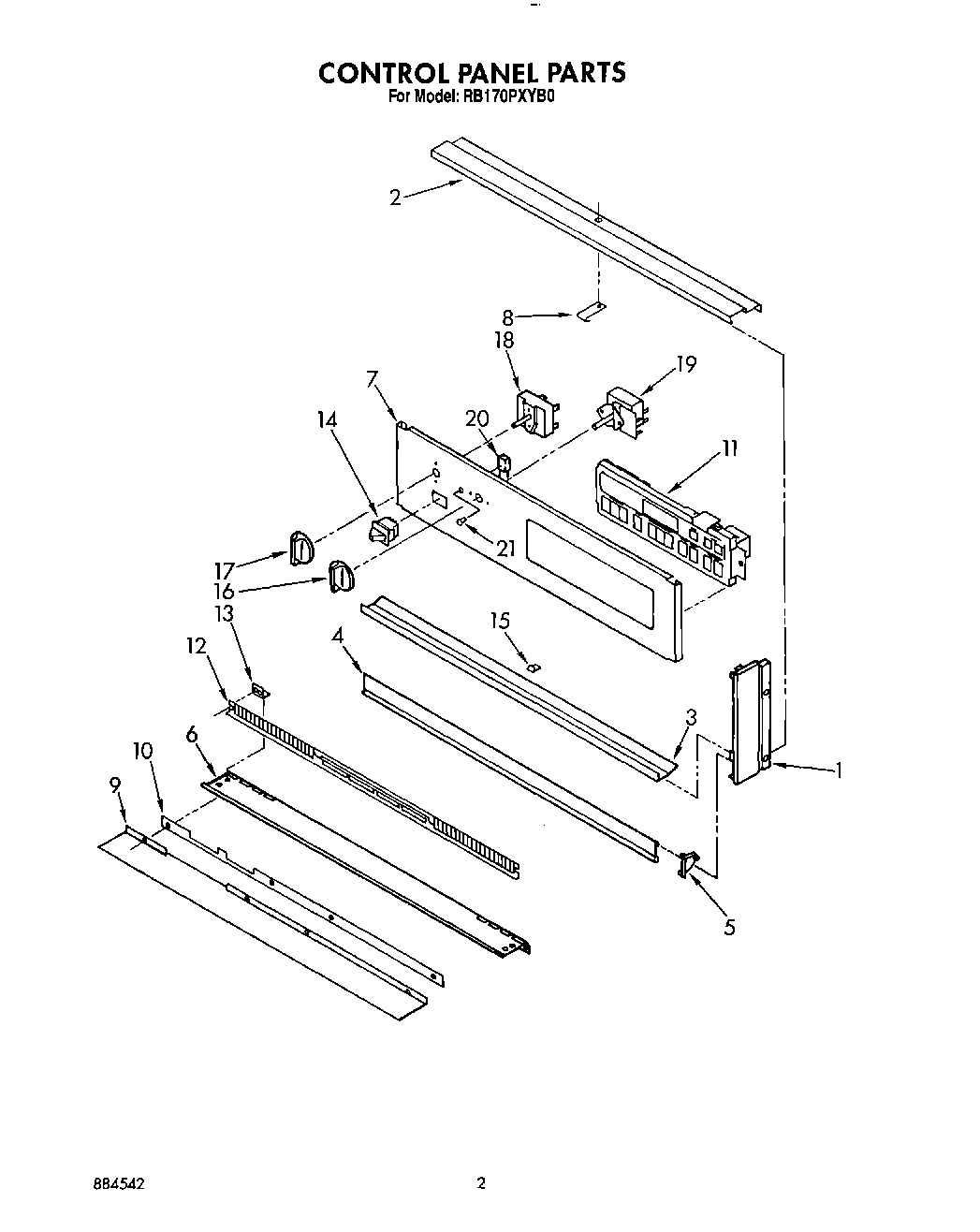 02 - CONTROL PANEL, LIT/OPTIONAL