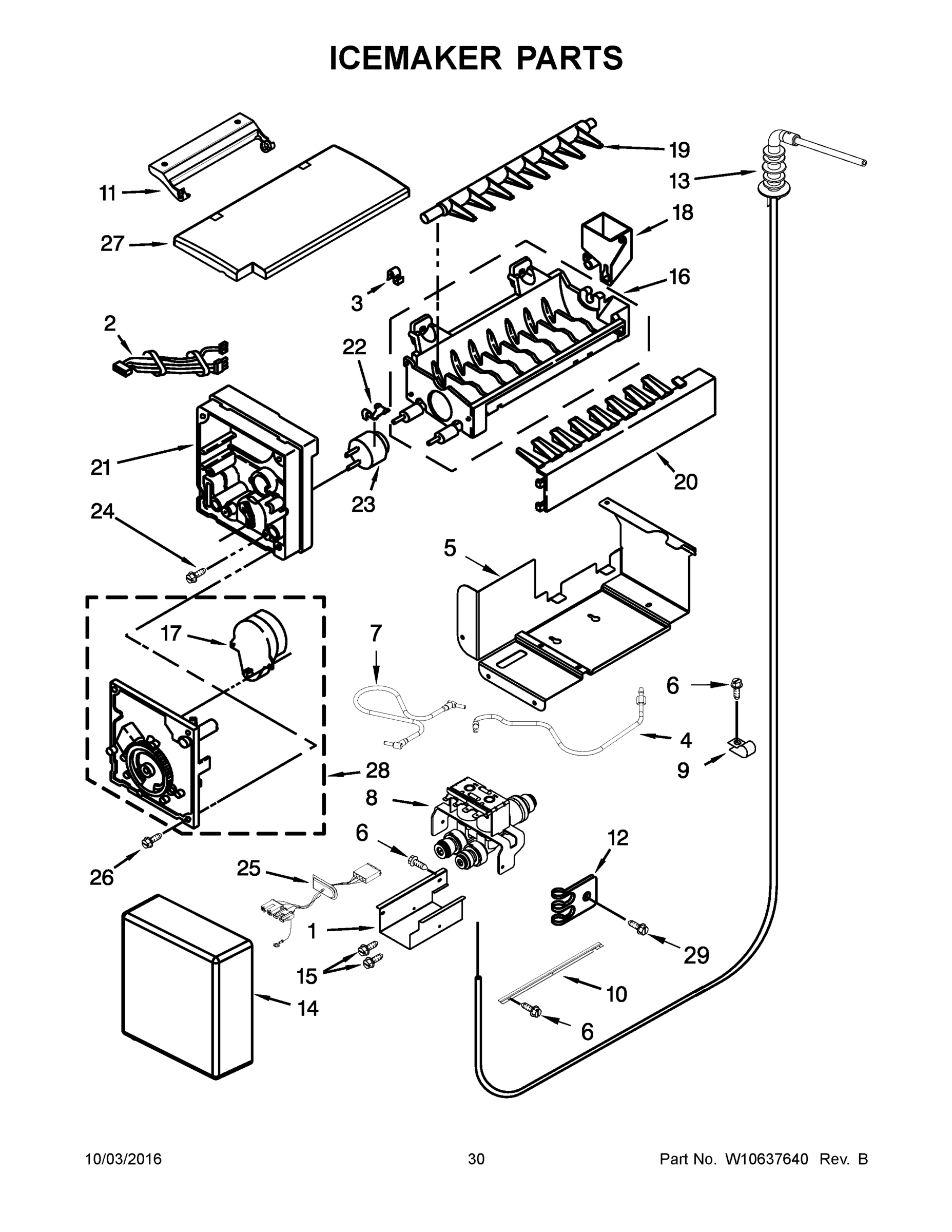 16 - ICEMAKER PARTS
