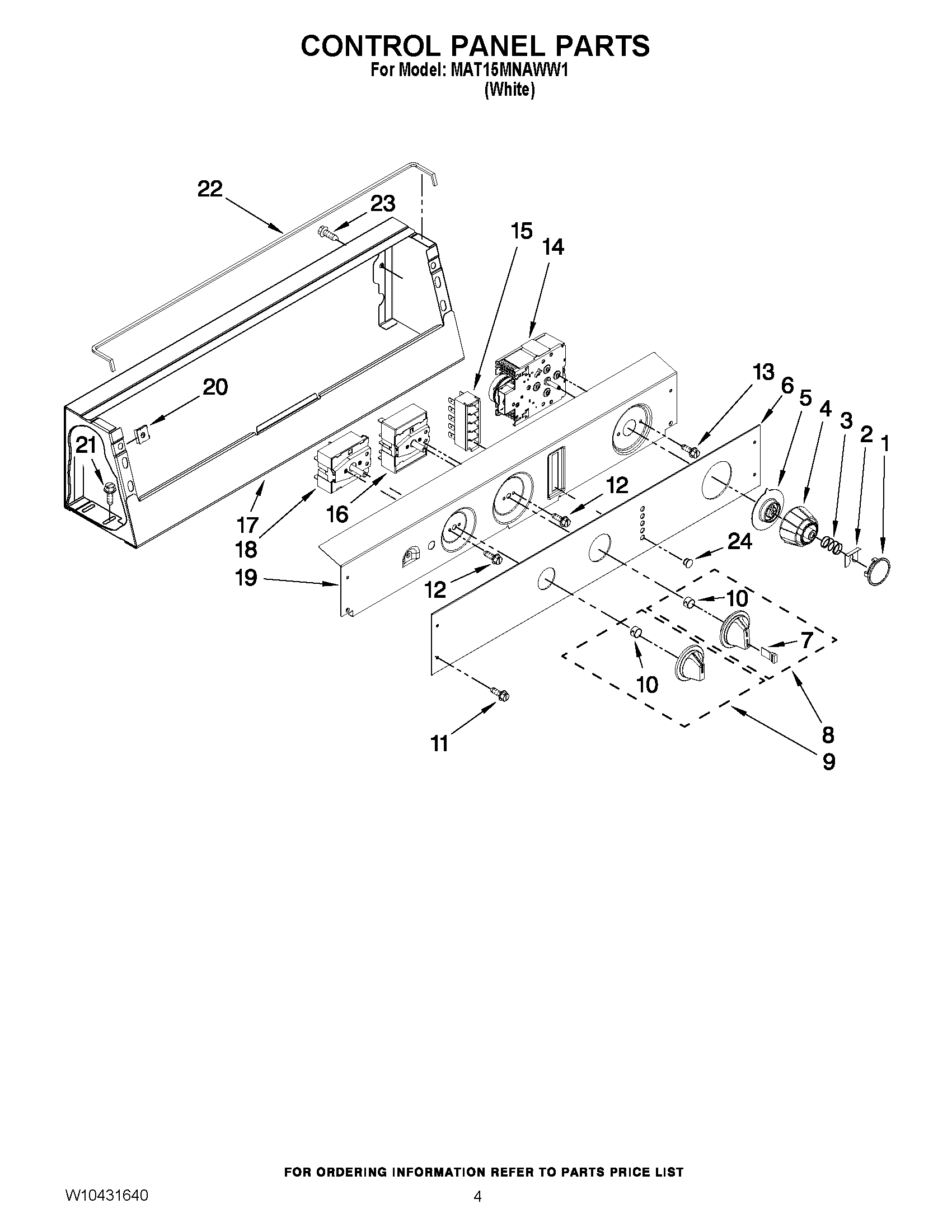 02 - CONTROL PANEL PARTS