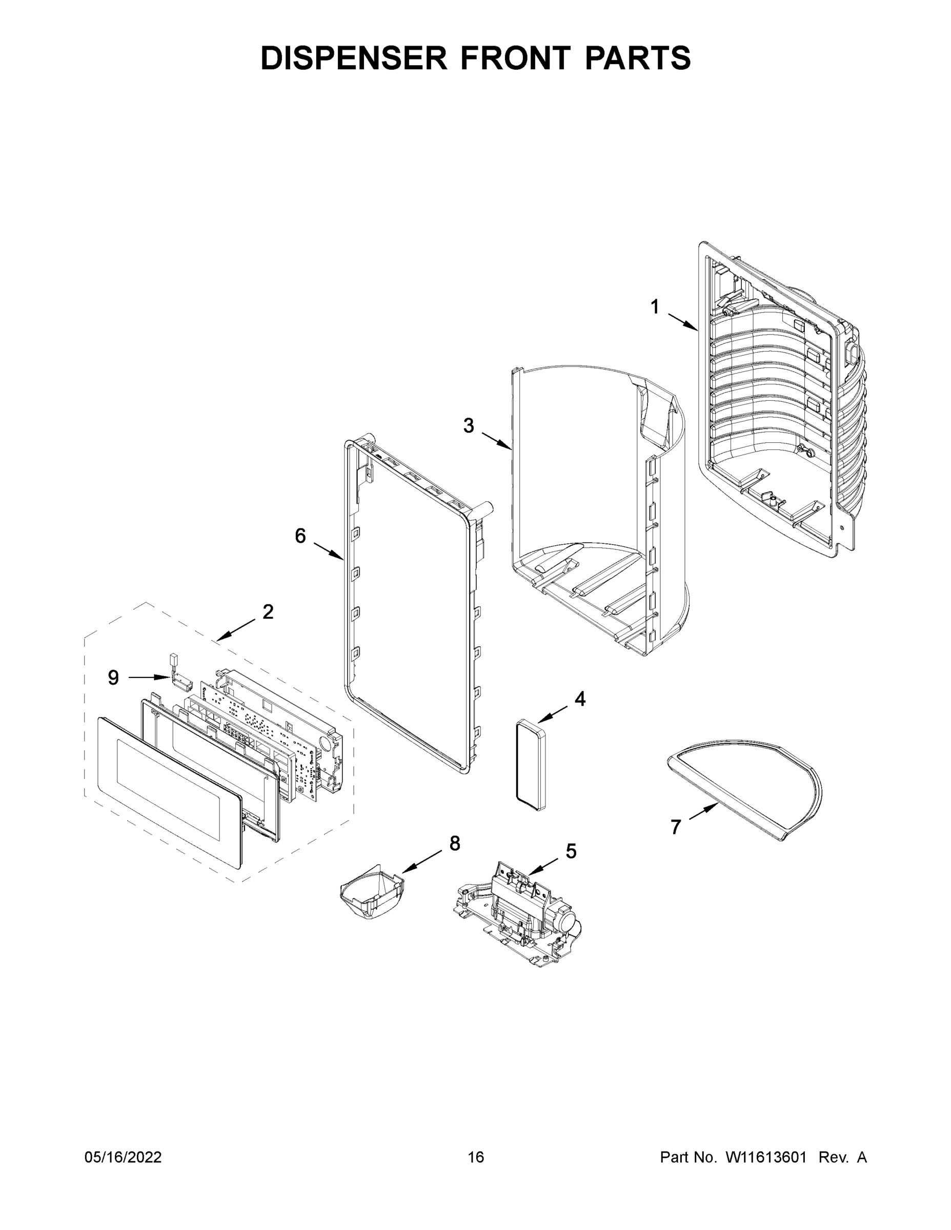 09 - DISPENSER FRONT PARTS