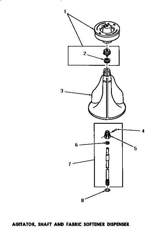 08 - AGITATOR, SHAFT & FABRIC SOFTENER DISP
