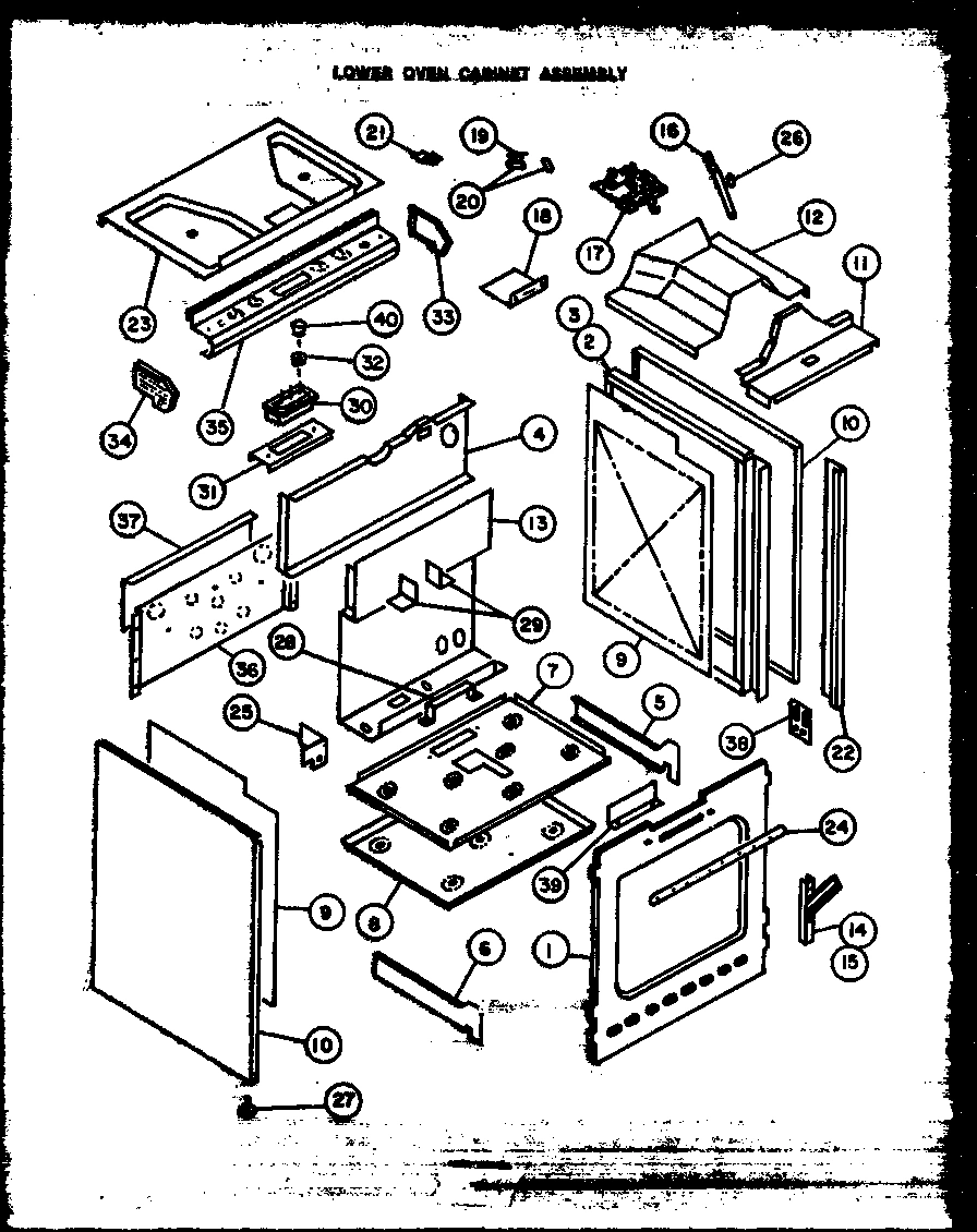 03 - LOWER OVEN CABINET ASSY