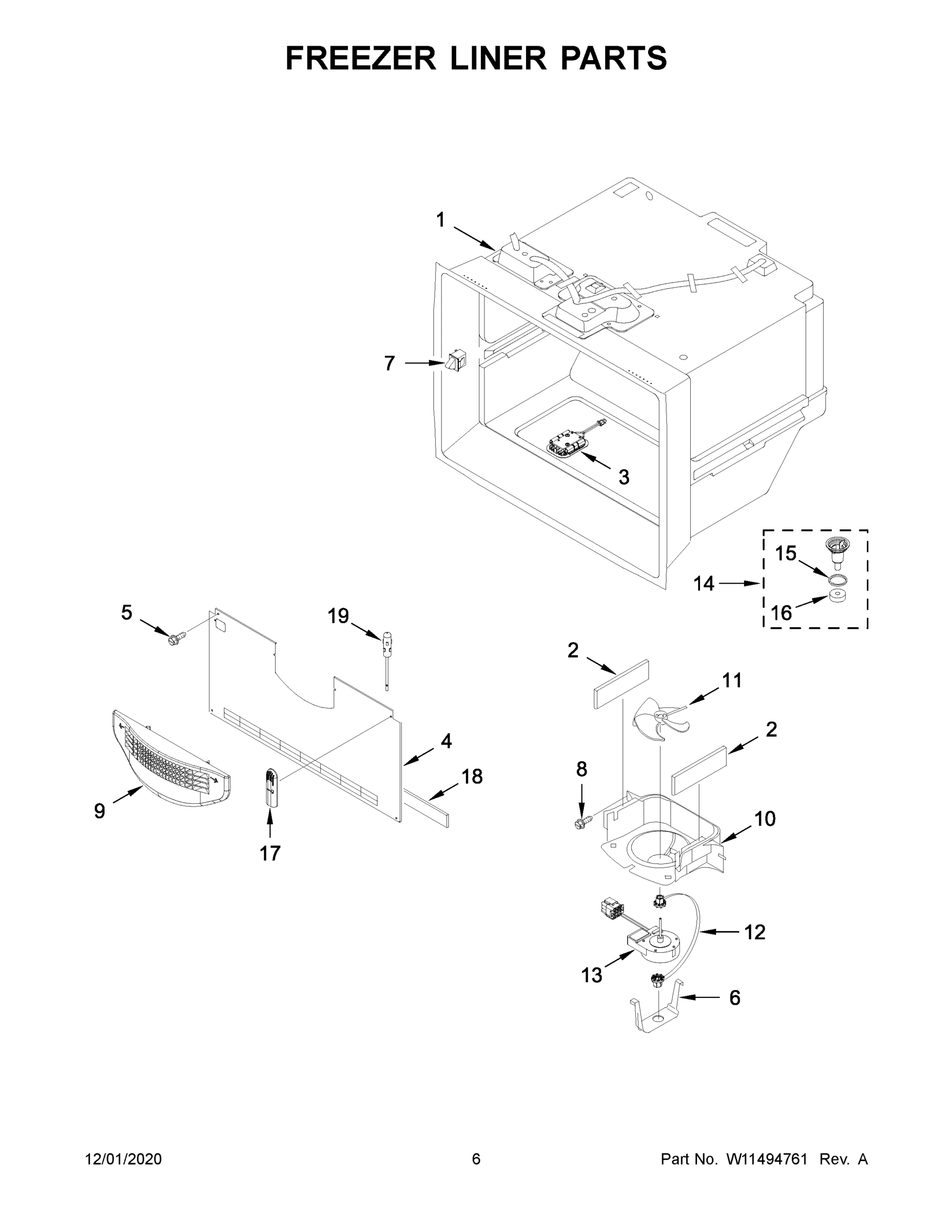 04 - FREEZER LINER PARTS