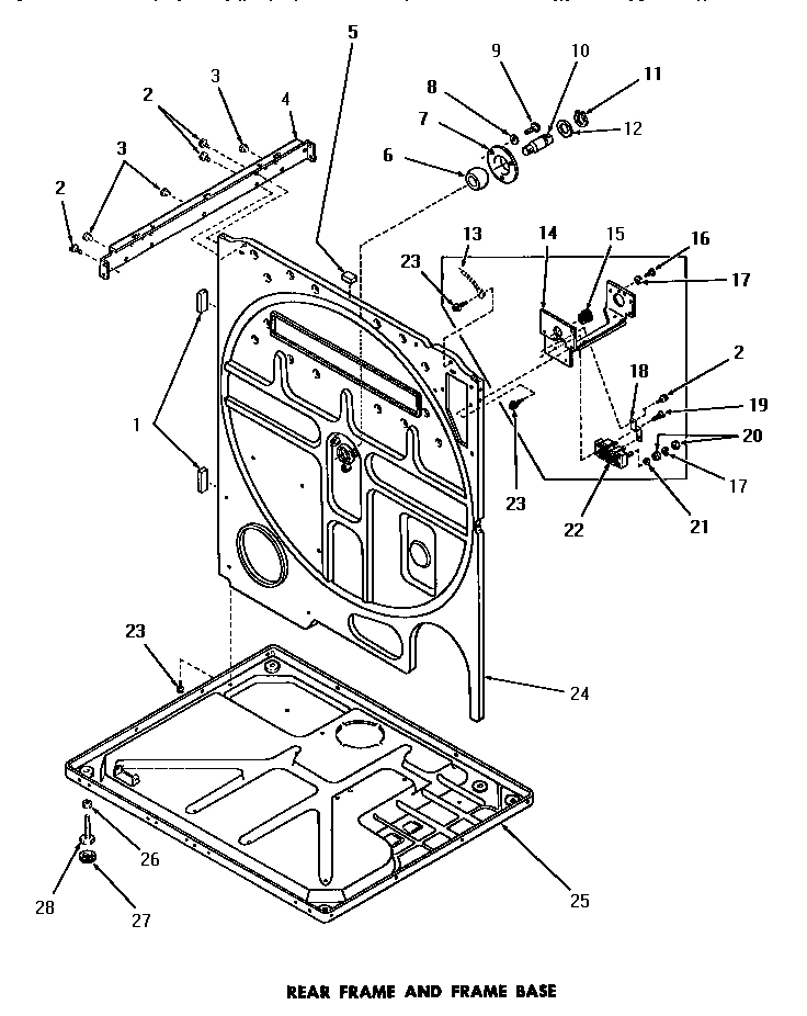 17 - REAR FRAME AND FRAME BASE