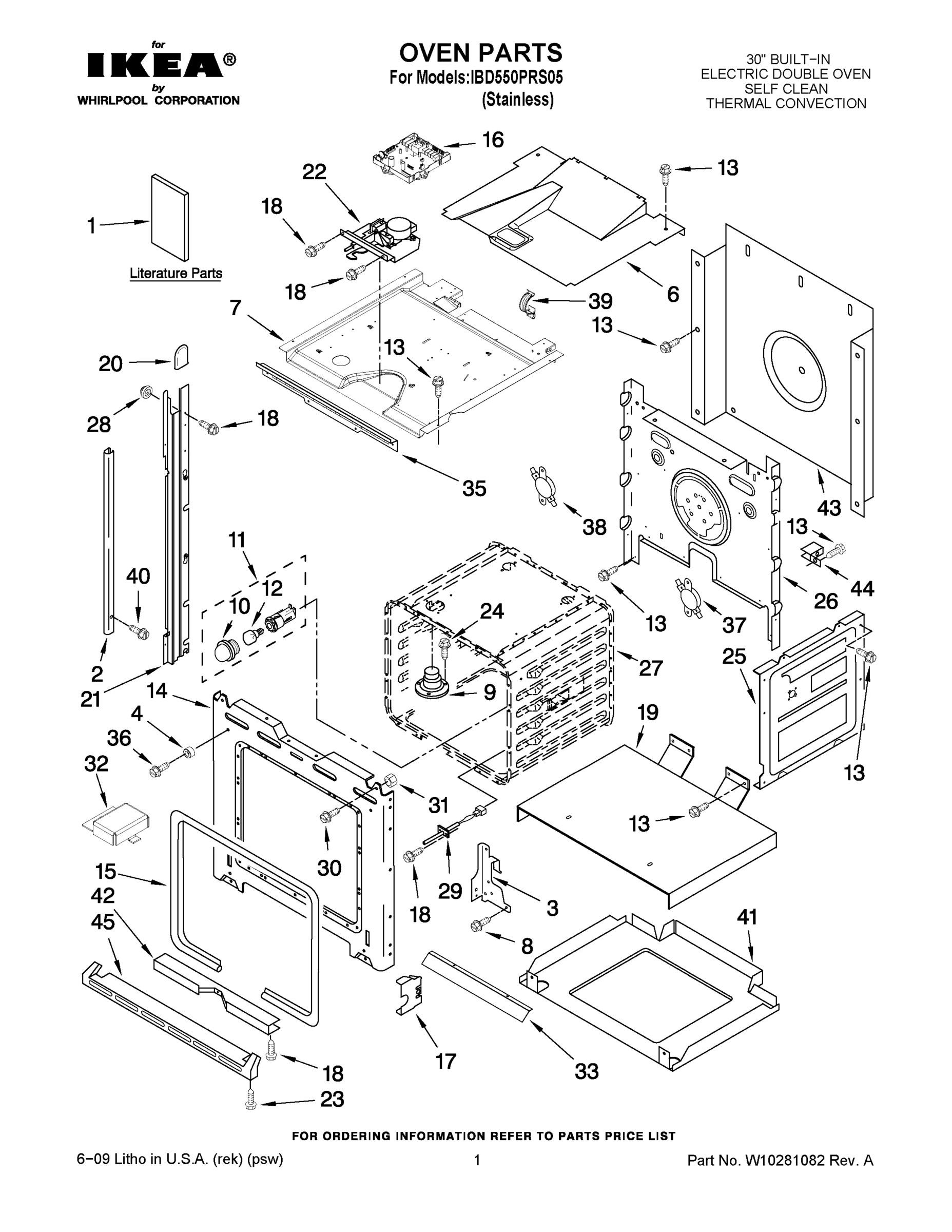 01 - OVEN PARTS