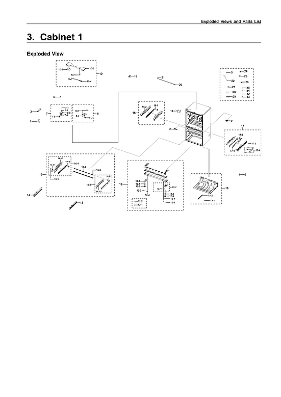 CABINET 1 PARTS