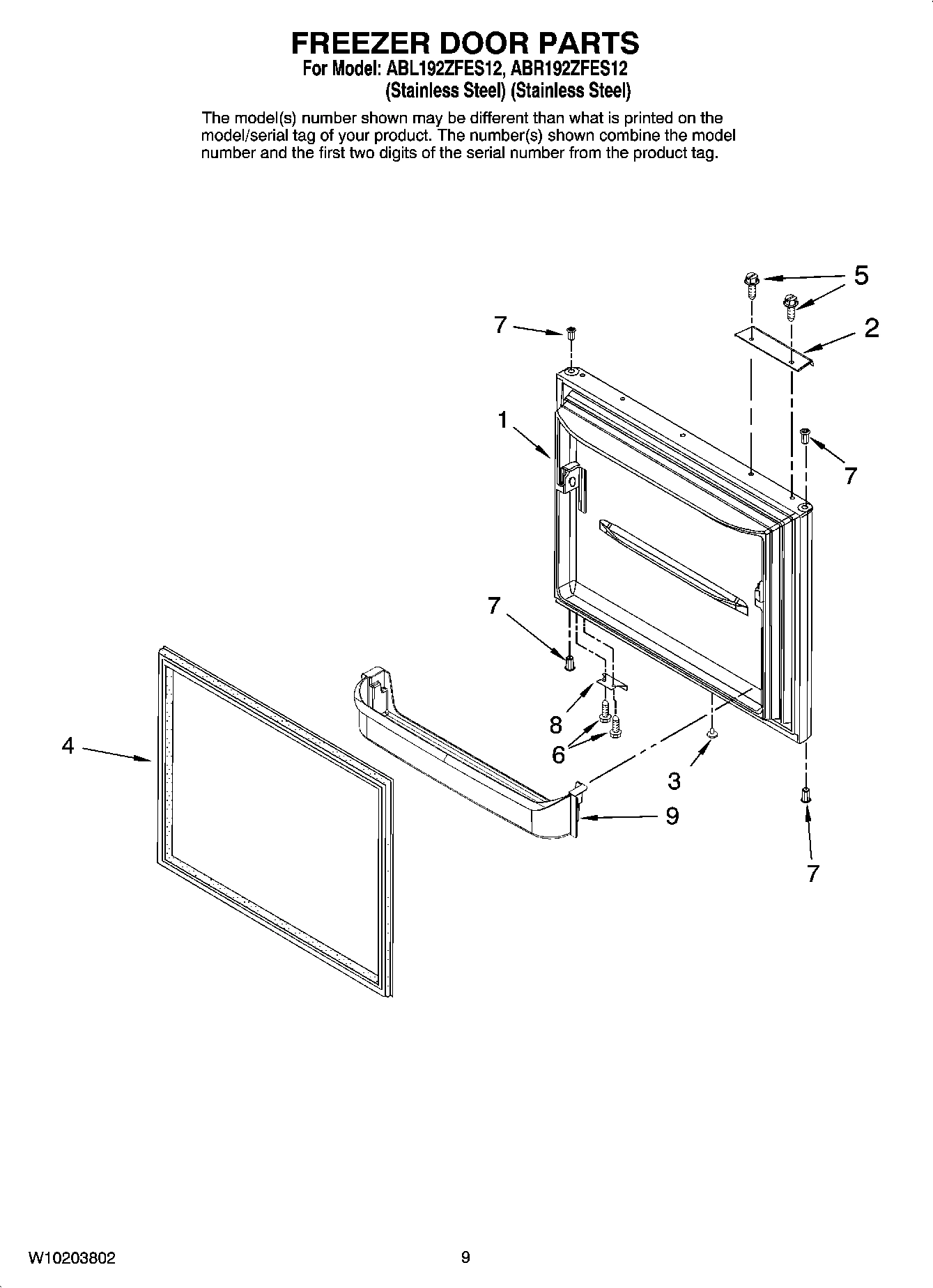 05 - FREEZER DOOR PARTS