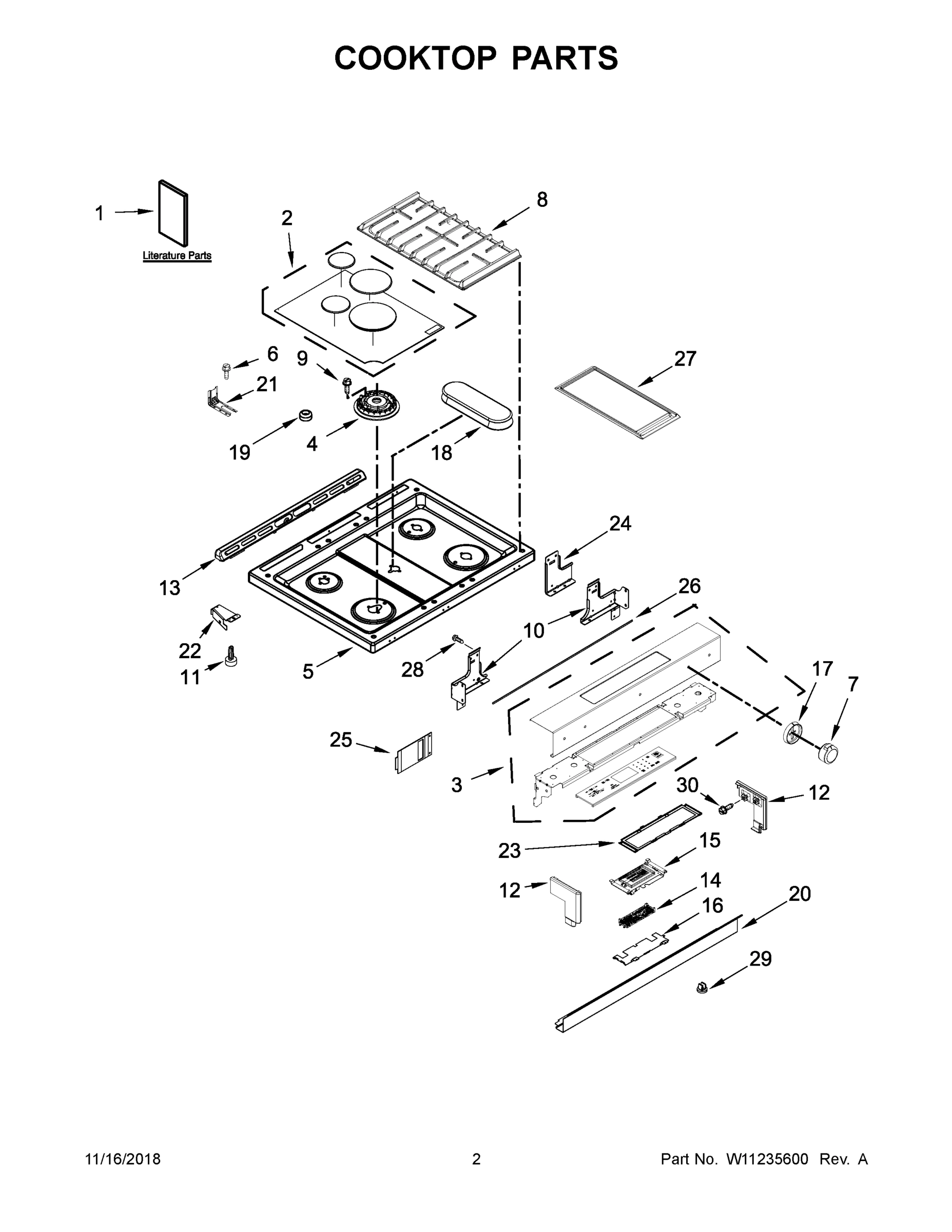 02 - COOKTOP PARTS