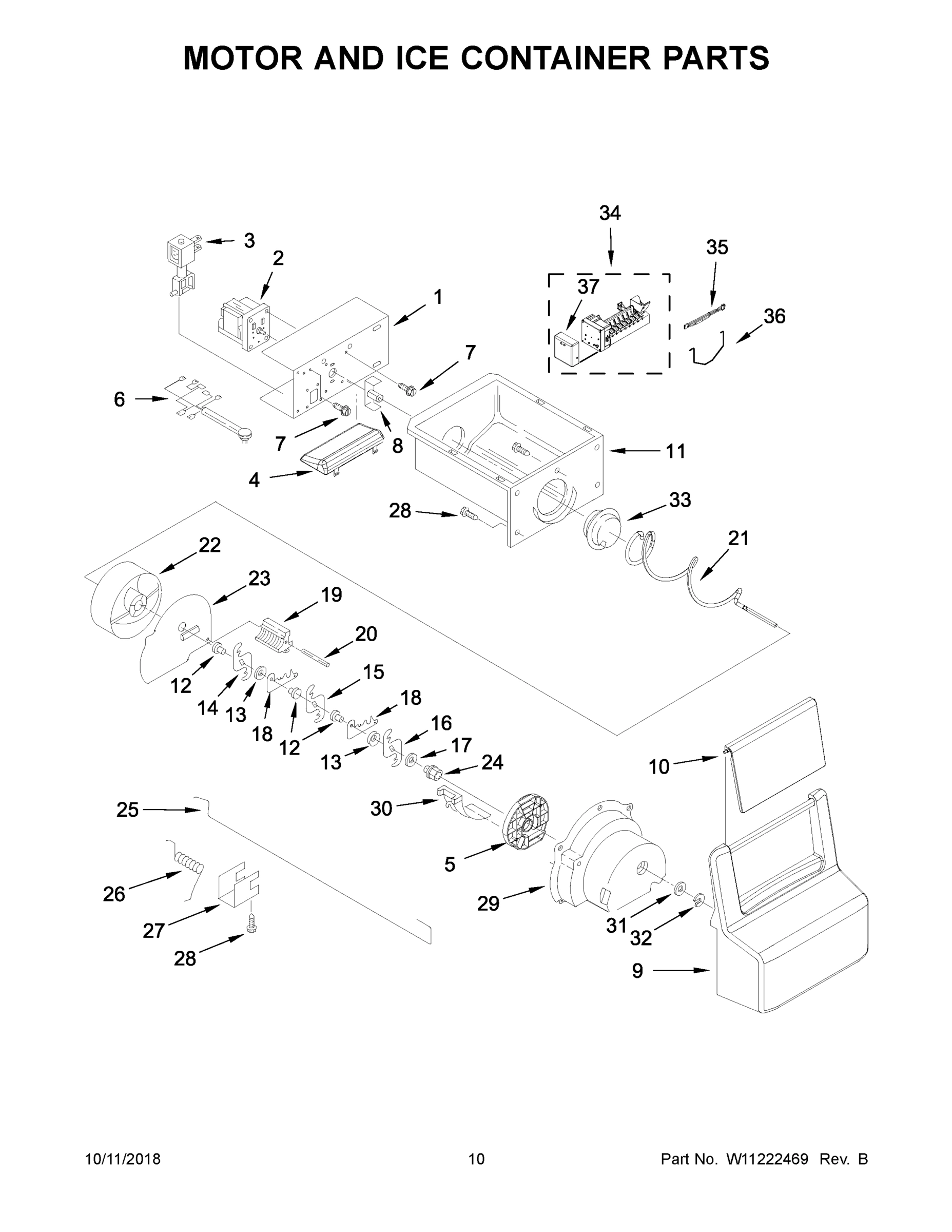 06 - MOTOR AND ICE CONTAINER PARTS