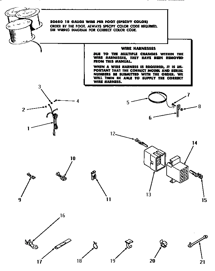 19 - POWER CORD, WIRE AND TERMINALS