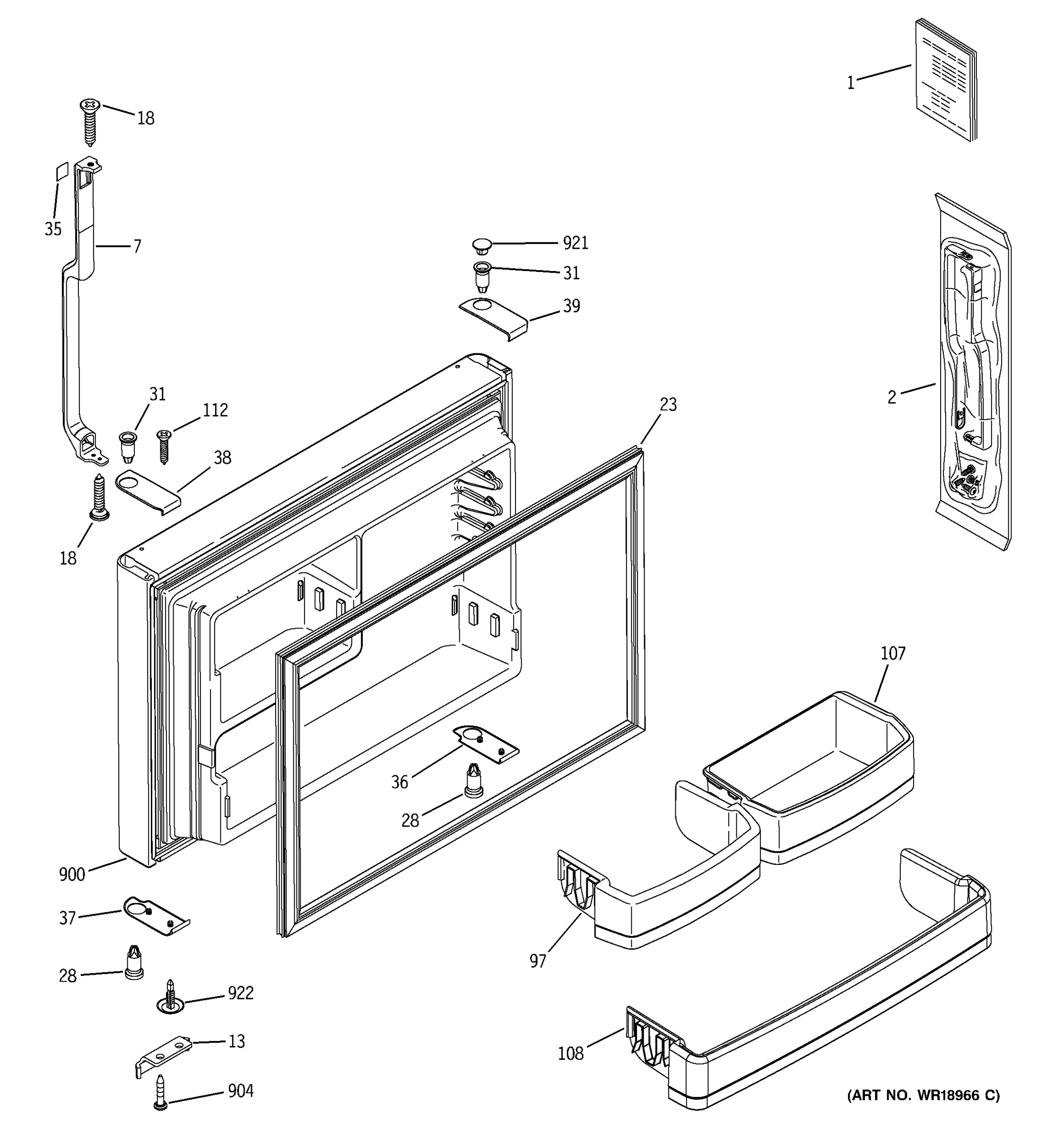 FREEZER DOOR