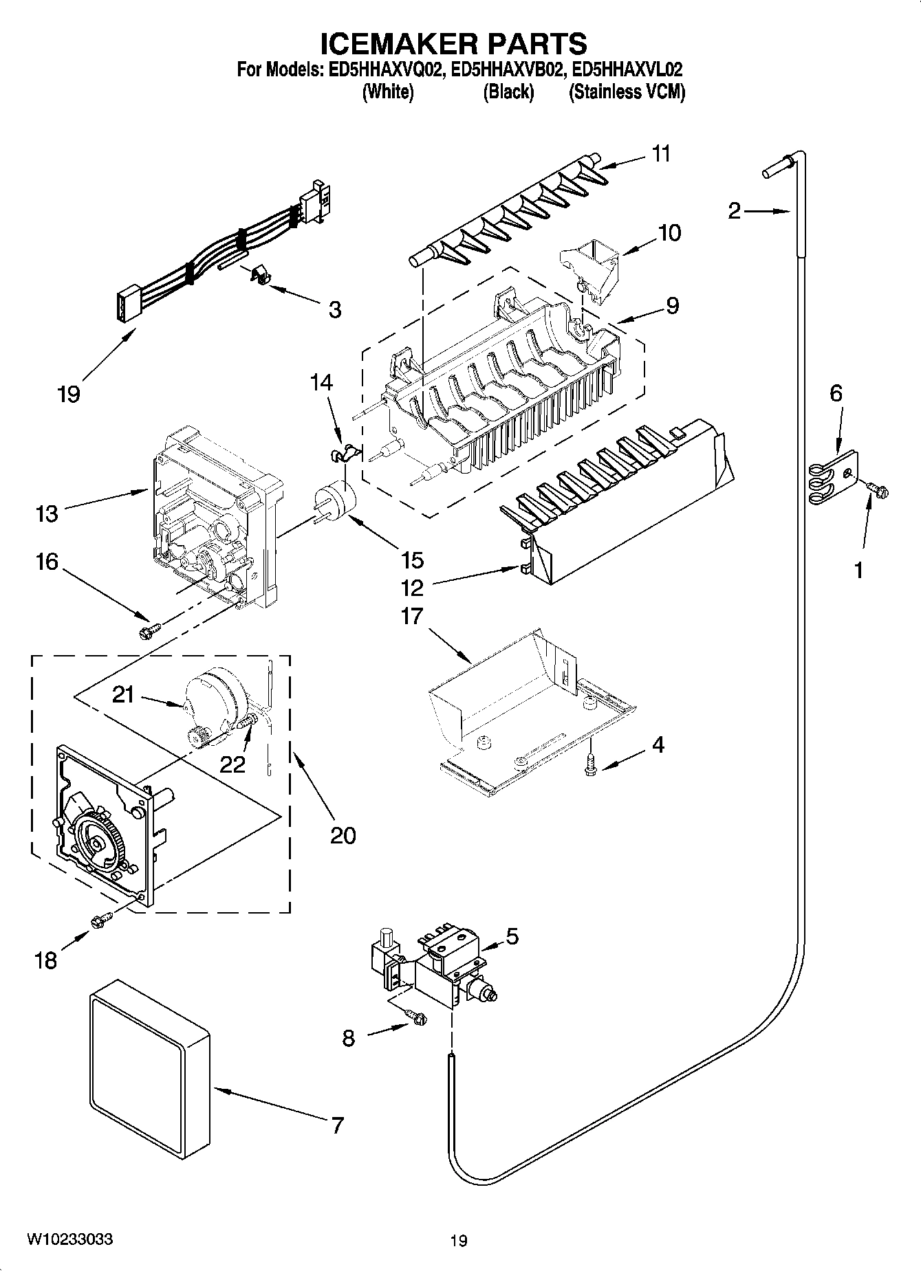 12 - ICEMAKER PARTS, OPTIONAL PARTS (NOT INCLUDED)