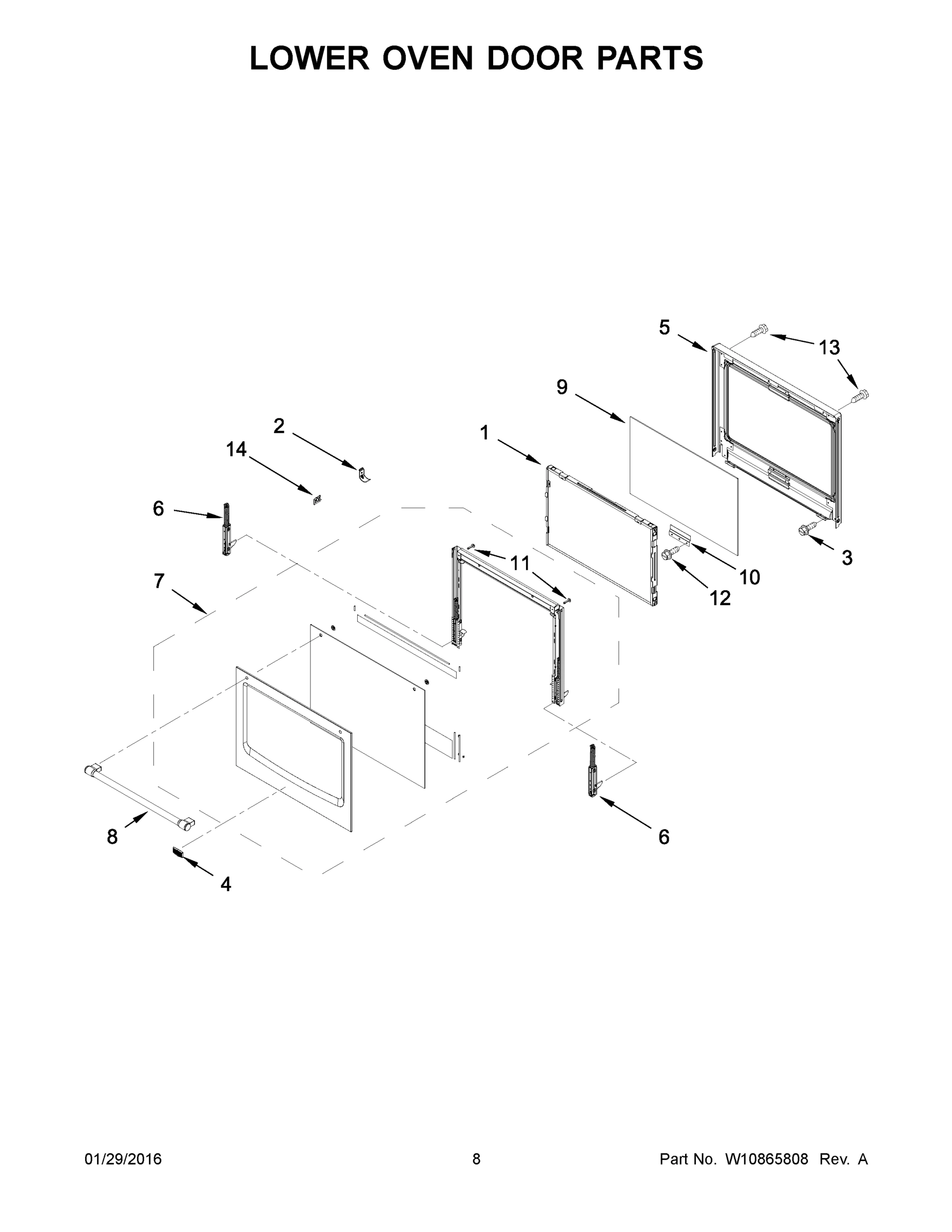 05 - LOWER OVEN DOOR PARTS